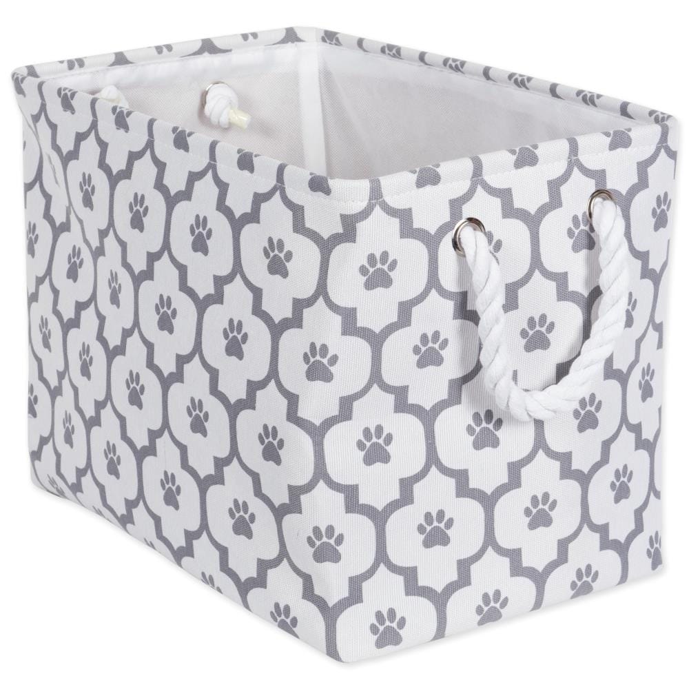 DII CAMZ38665 ( 10-in W x 2-in H x 16-in D ) Lattice Gray Polyester Collapsible Bin