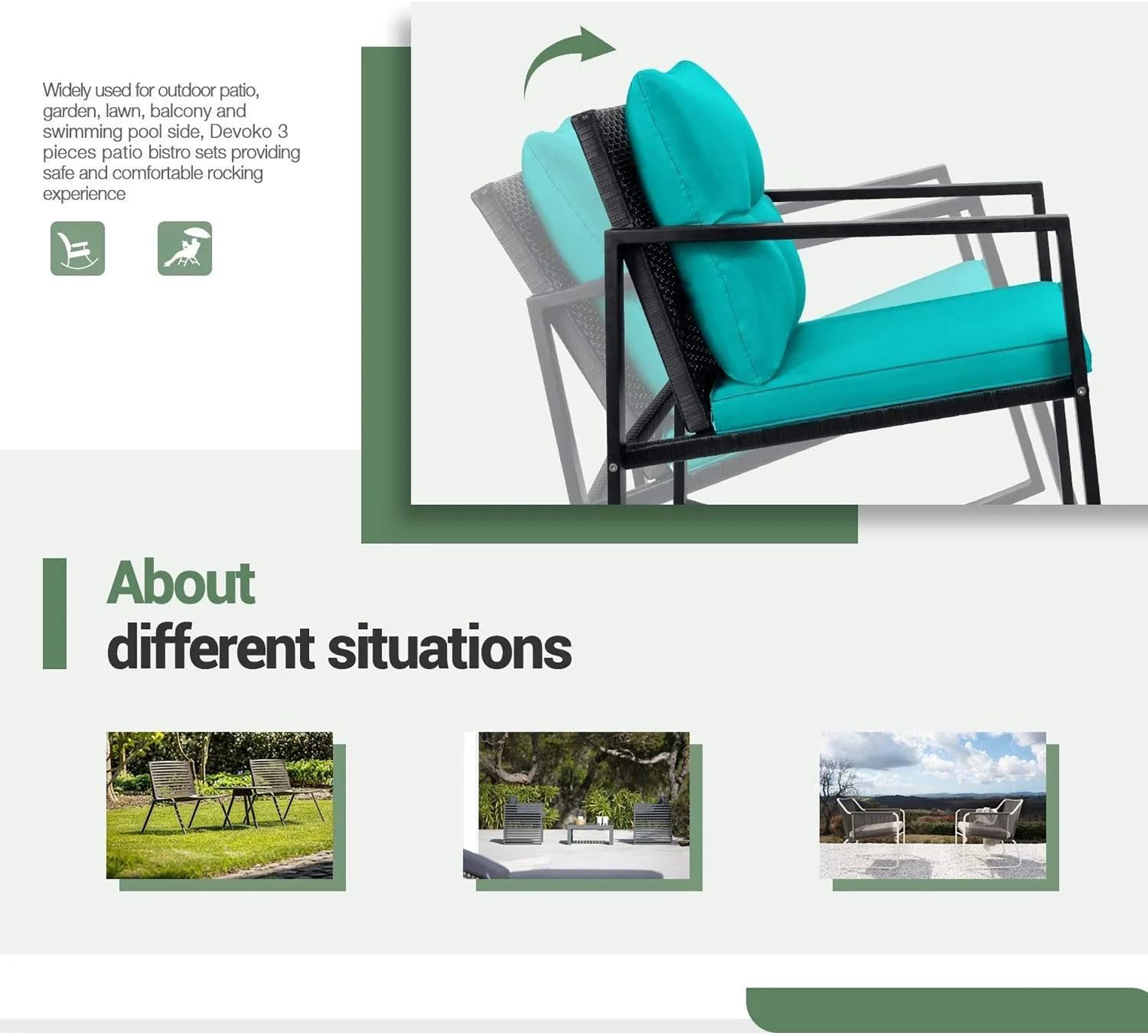 Vineego LS-LCRC943RLB Patio-Conversation-Sets - View #3