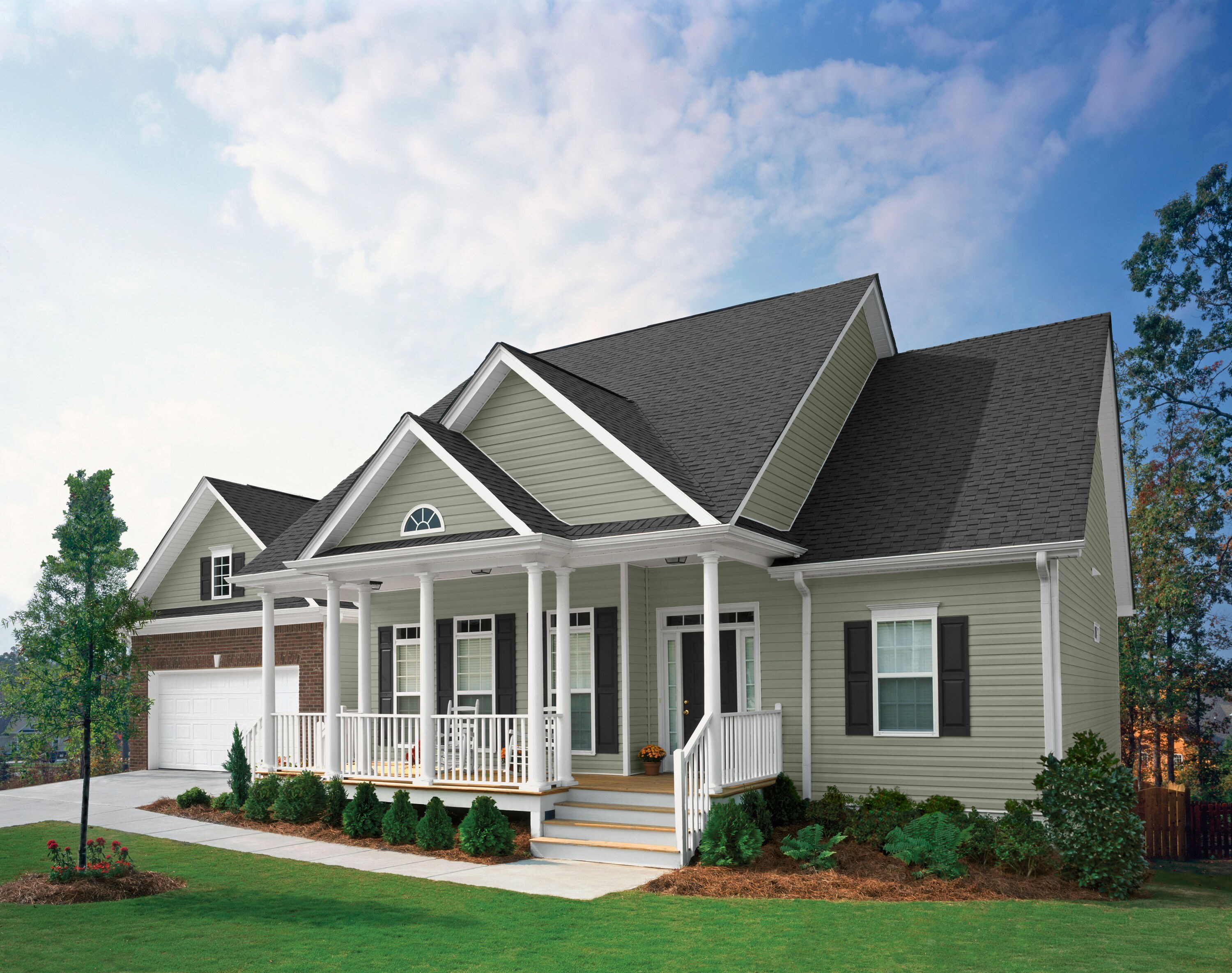 Compass Double 4.5in Dutch Lap Sagebrook Vinyl Siding