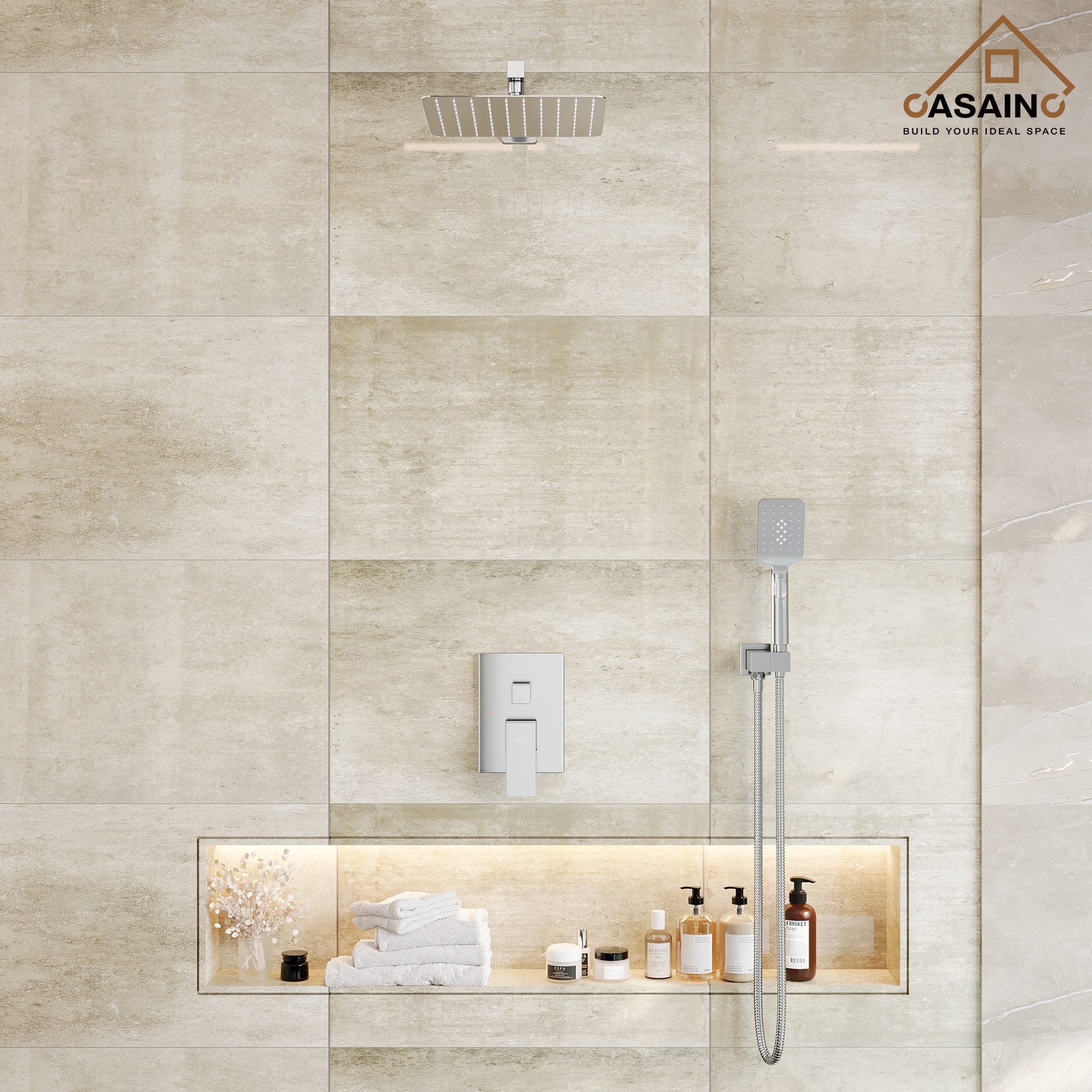 CASAINC WF-W98102CP-12 Showerhead-Bar-Panels - View #3