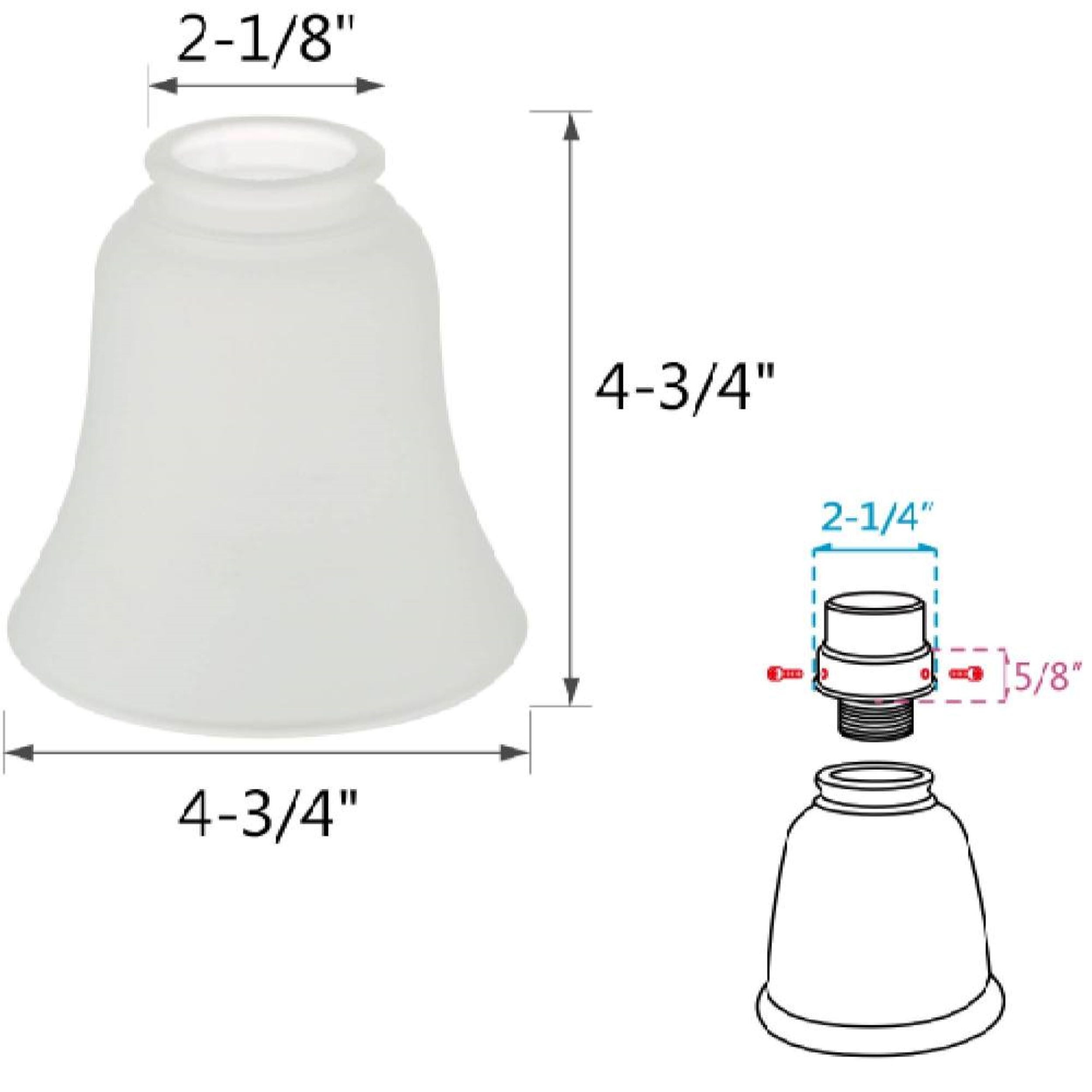 Aspen Creative Corporation 23137-4 Light-Shades - View #3
