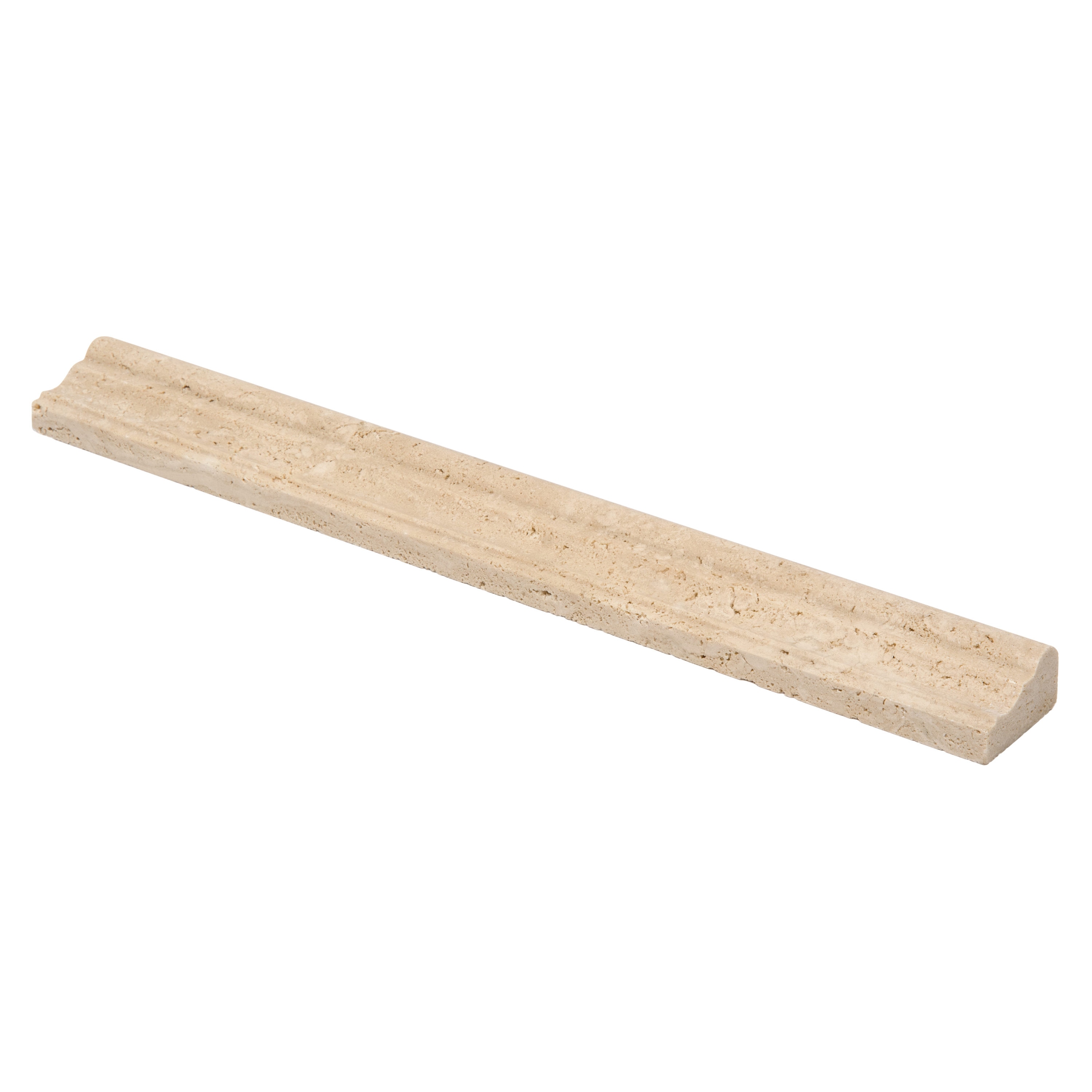 Satori Chiaro 1-1/2-in x 12-in Travertine Chair Rail Tile (0.11-sq. ft ...