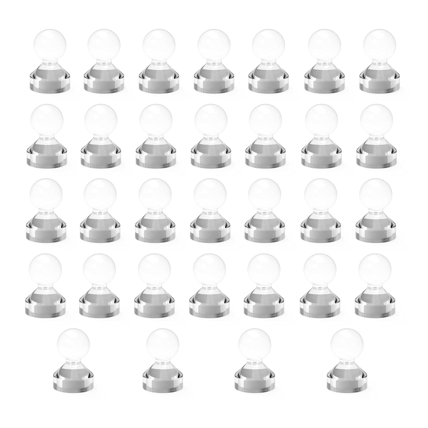 MHDMAG Magnetic Push Pins for Whiteboards Fridges Calendars and Maps 11mm Diameter 17.6mm Height Pack of 32 White #MMY1-B0BL6YX3G6