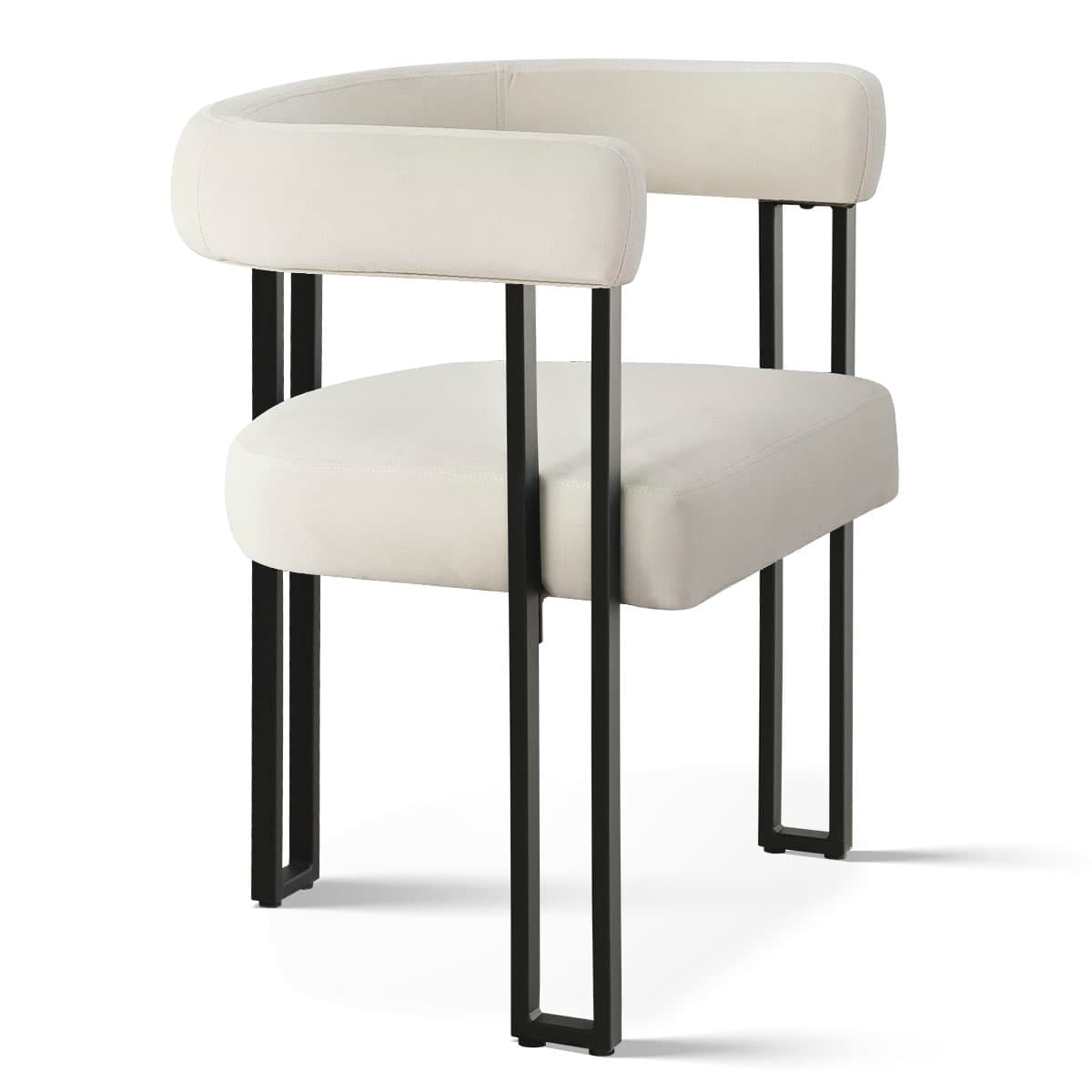 Maison Boucle MIA-VELEVT-BEIGE8 Dining-Chairs - View #4