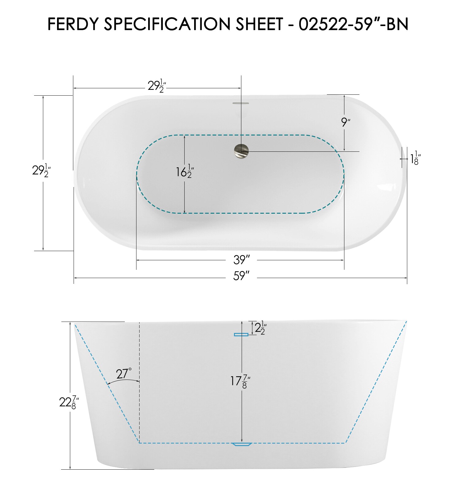 FerdY FERDY-02522-1500-BN bathtubs - View #12