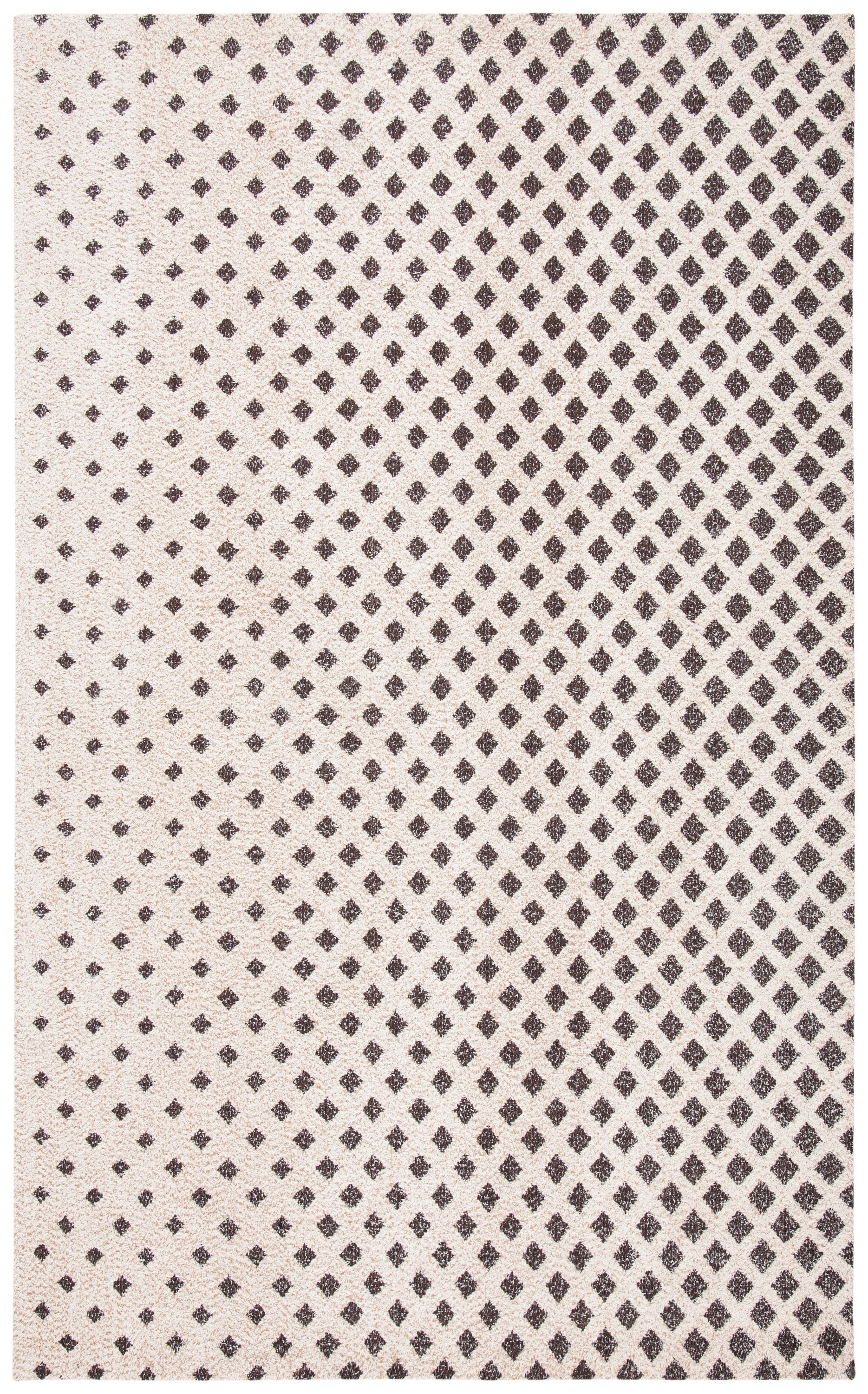 Ivory and Natural 3' x 5' Hand Woven Synthetic Area Rug