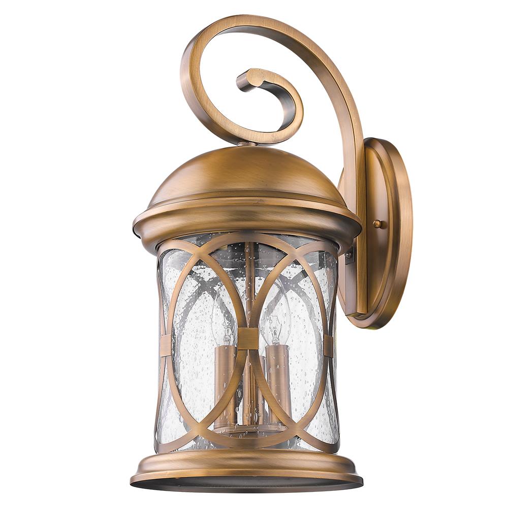 Acclaim Lighting 1531ATB Lincoln 3 -Light 19-in H Antique Brass Hardwired Outdoor Wall Light