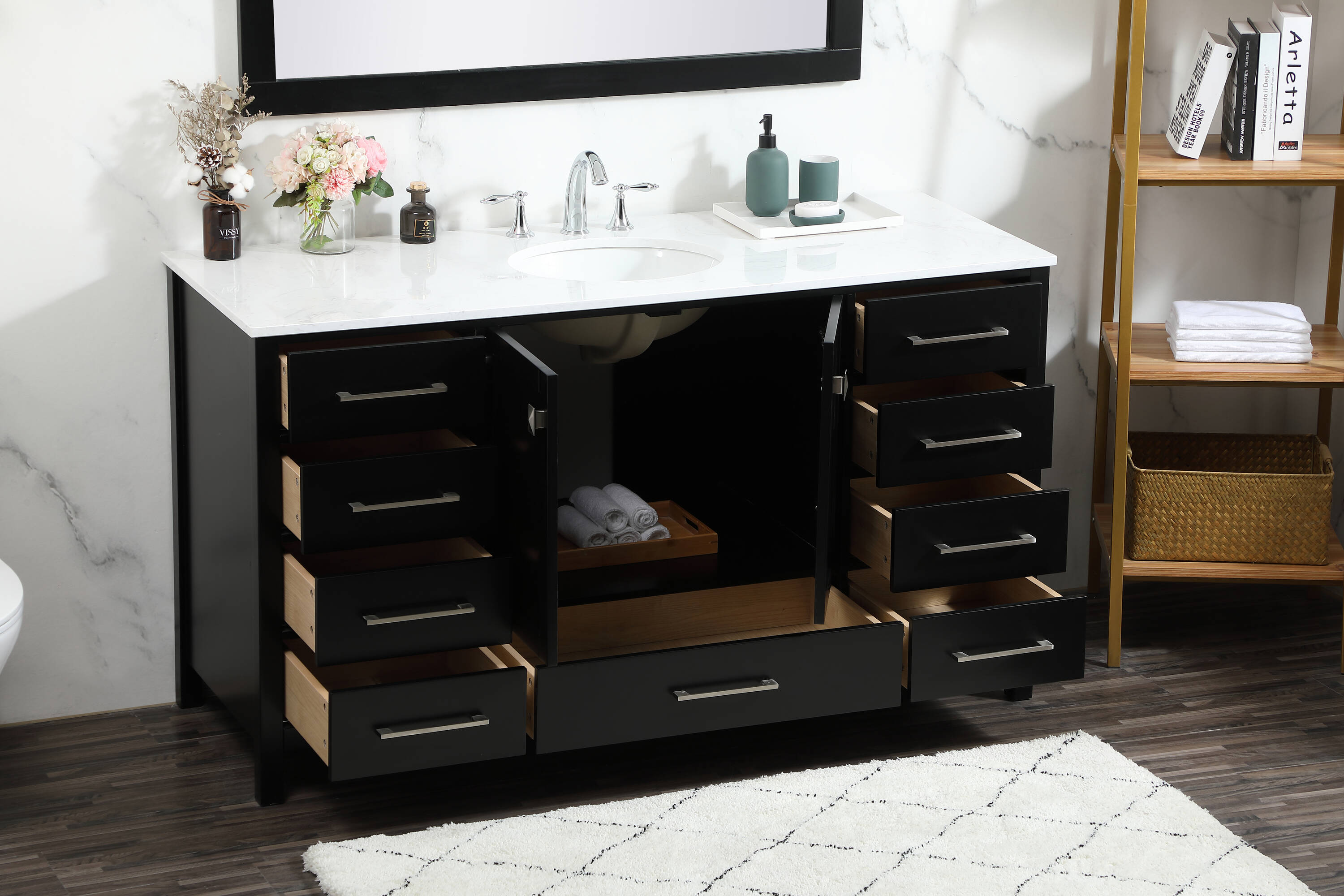 Elegant Decor HF56580BK Bath-Vanity-Combo - View #4
