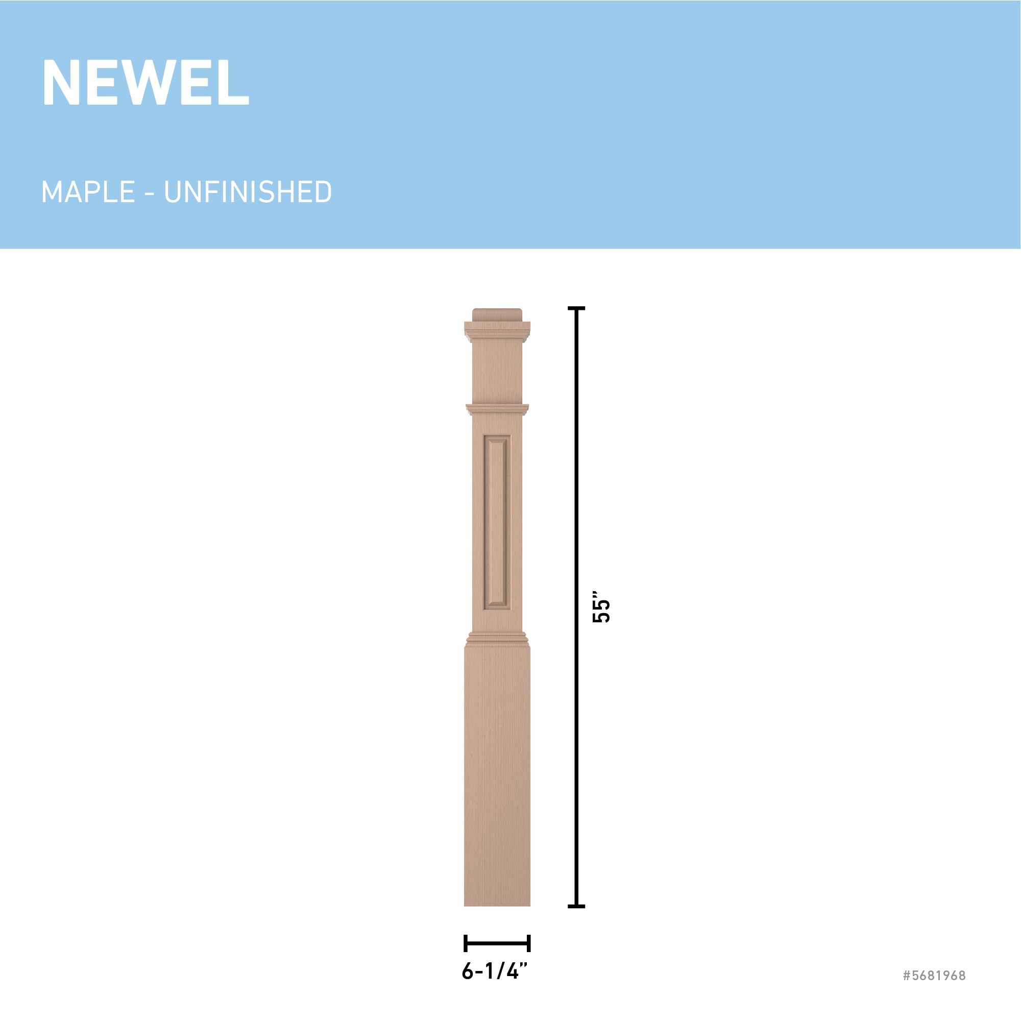 L.J. Smith Stair Systems LJRA-4091-M Interior-Stairpart-Newel-Posts - View #3