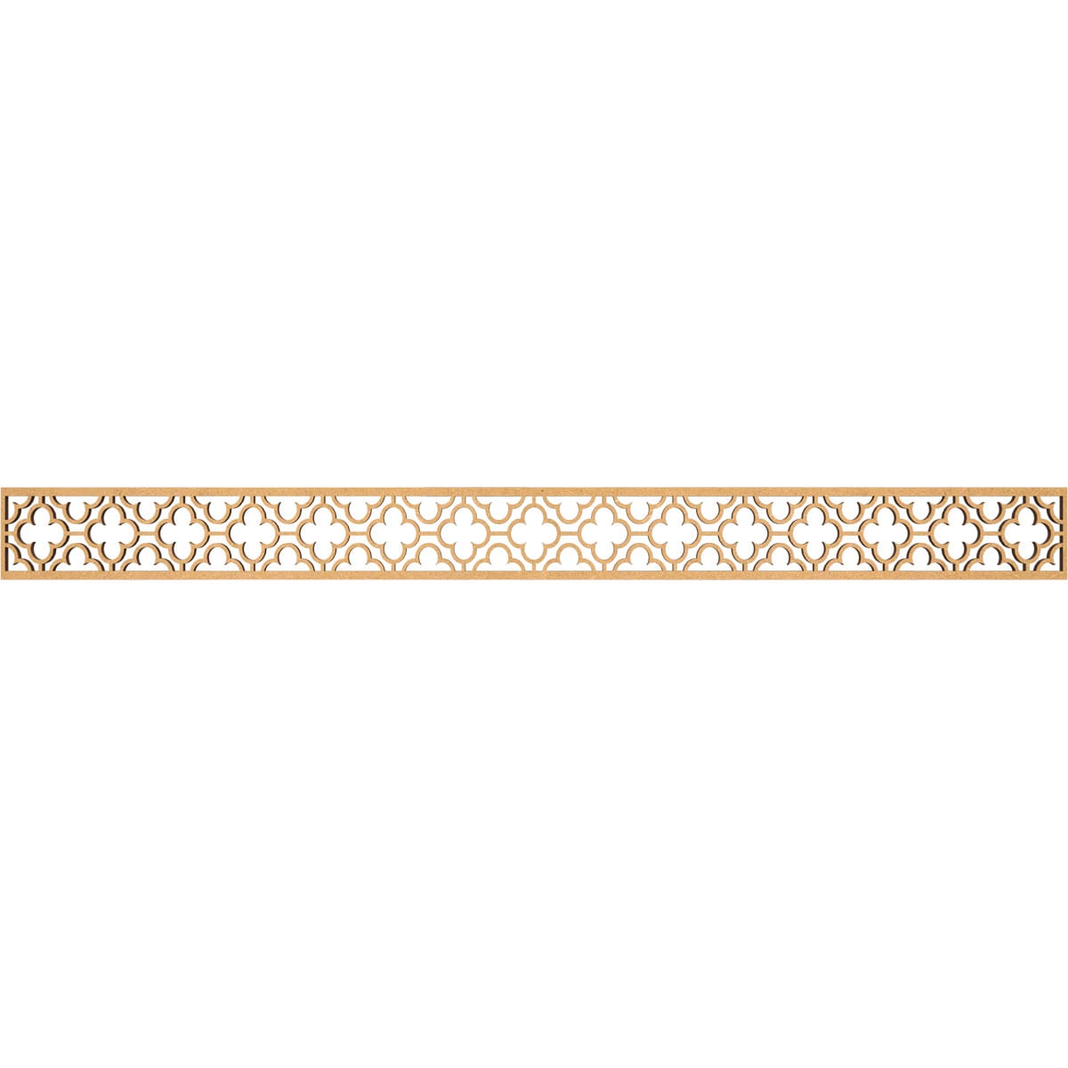 Ekena Millwork MLDB04X46CHIMF Chicago Fretwork Flat Trim 4-in x 3.87-ft Brown Unfinished 2157623 Pierced Wall Panel Moulding