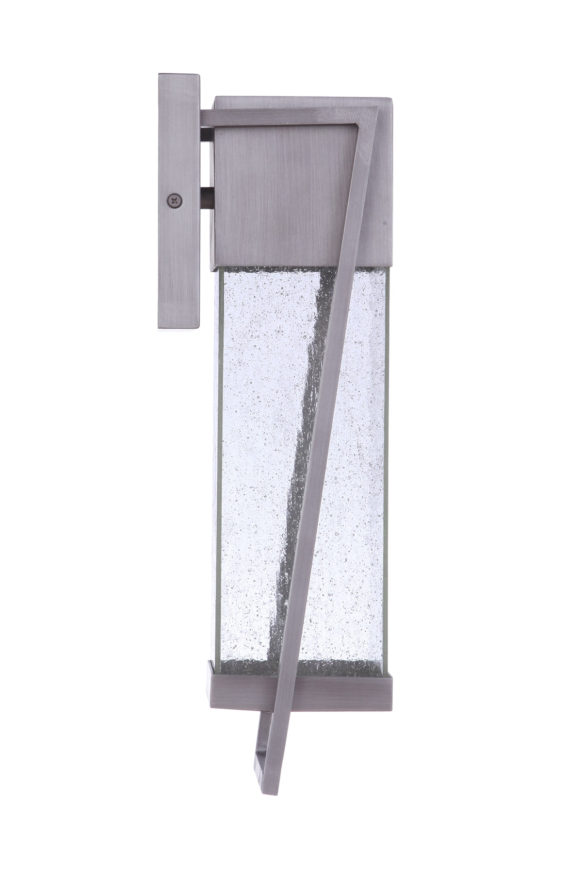 Brushed Titanium LED Outdoor Wall Lantern with Clear Seeded Glass