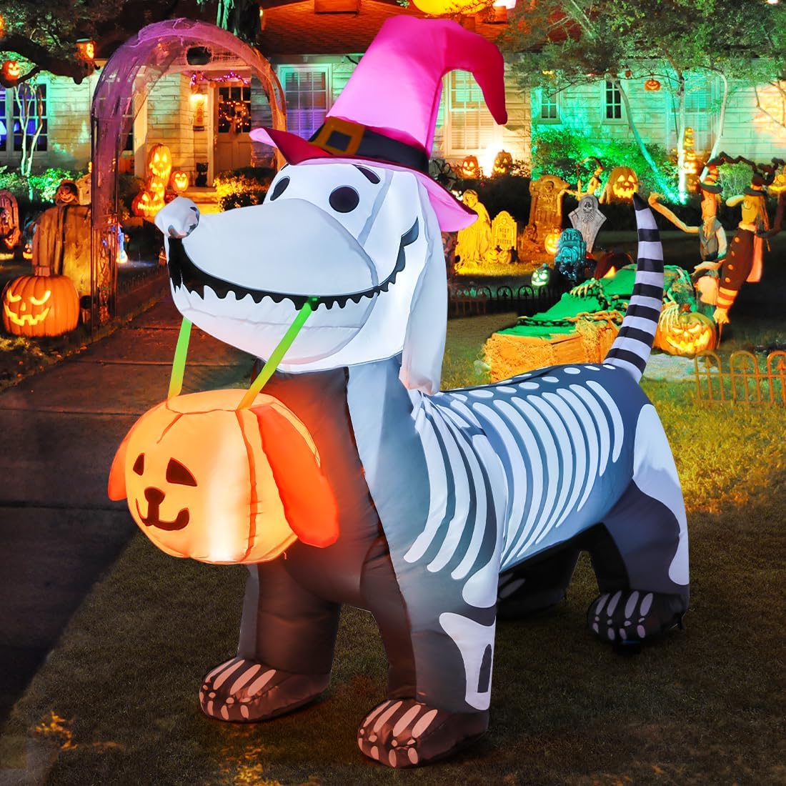 GOOSH DJ-WS-69104 4.0-ft Lighted Dog Inflatable