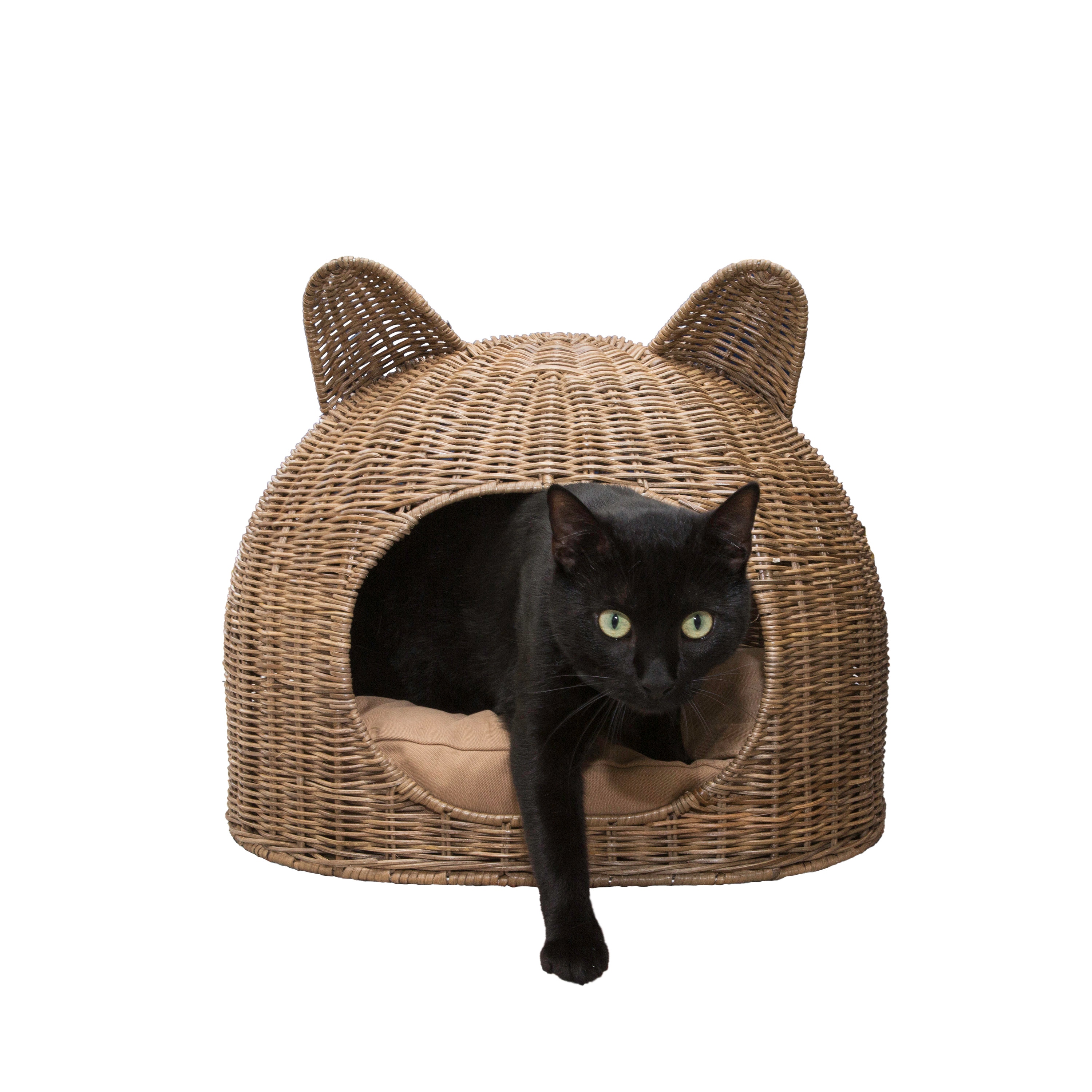 The Licker Store CBD1000A Natural Polyester Enclosed Cat Bed ( Small )