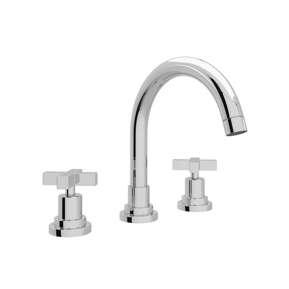 Rohl A2228XMAPC-2 Lombardia Widespread Lavatory Faucet With C-Spout