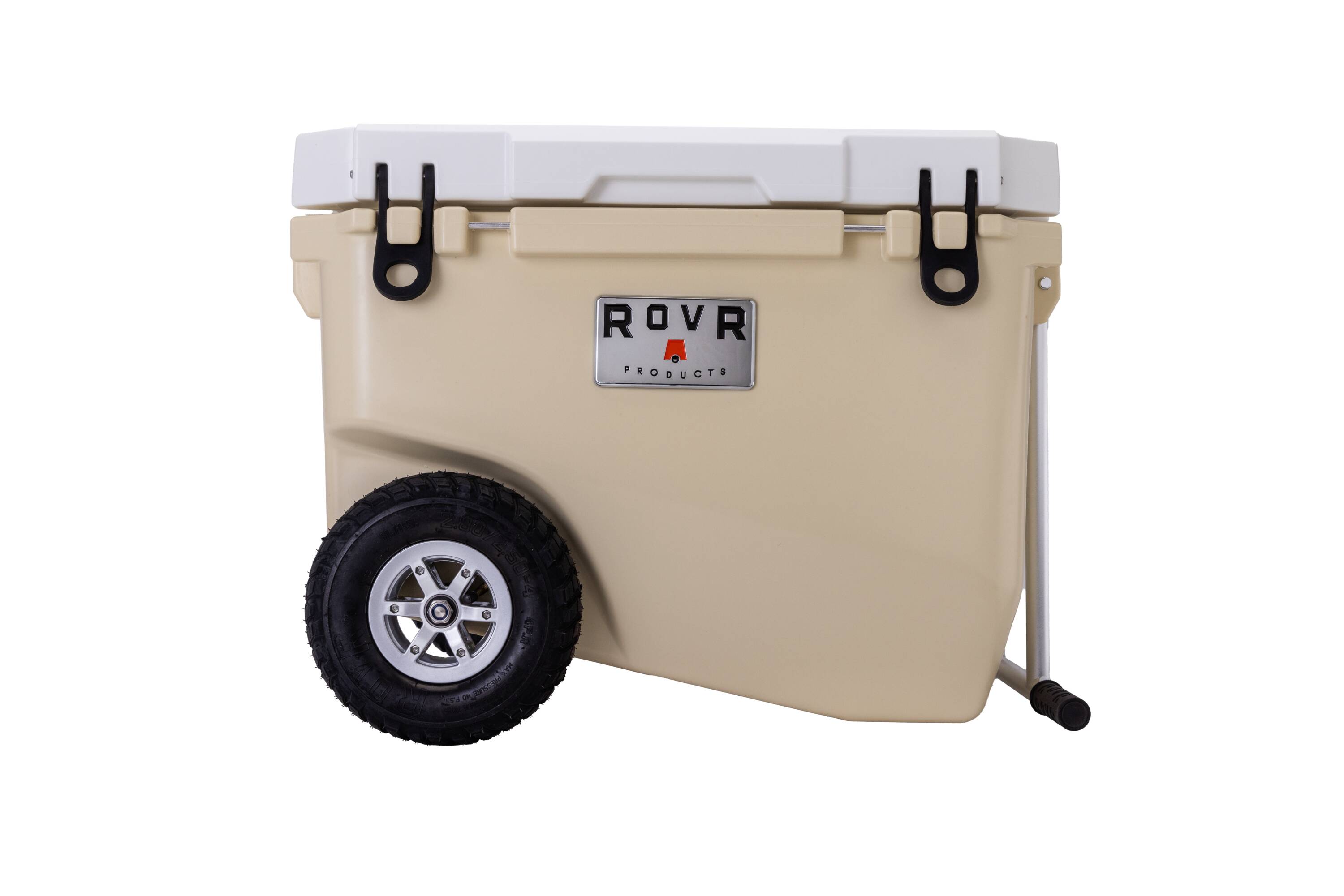 RovR 60SROLLR Brown 60 Quart(s) Hard rotomolded Insulated Wheeled Chest cooler with Drainage Spout