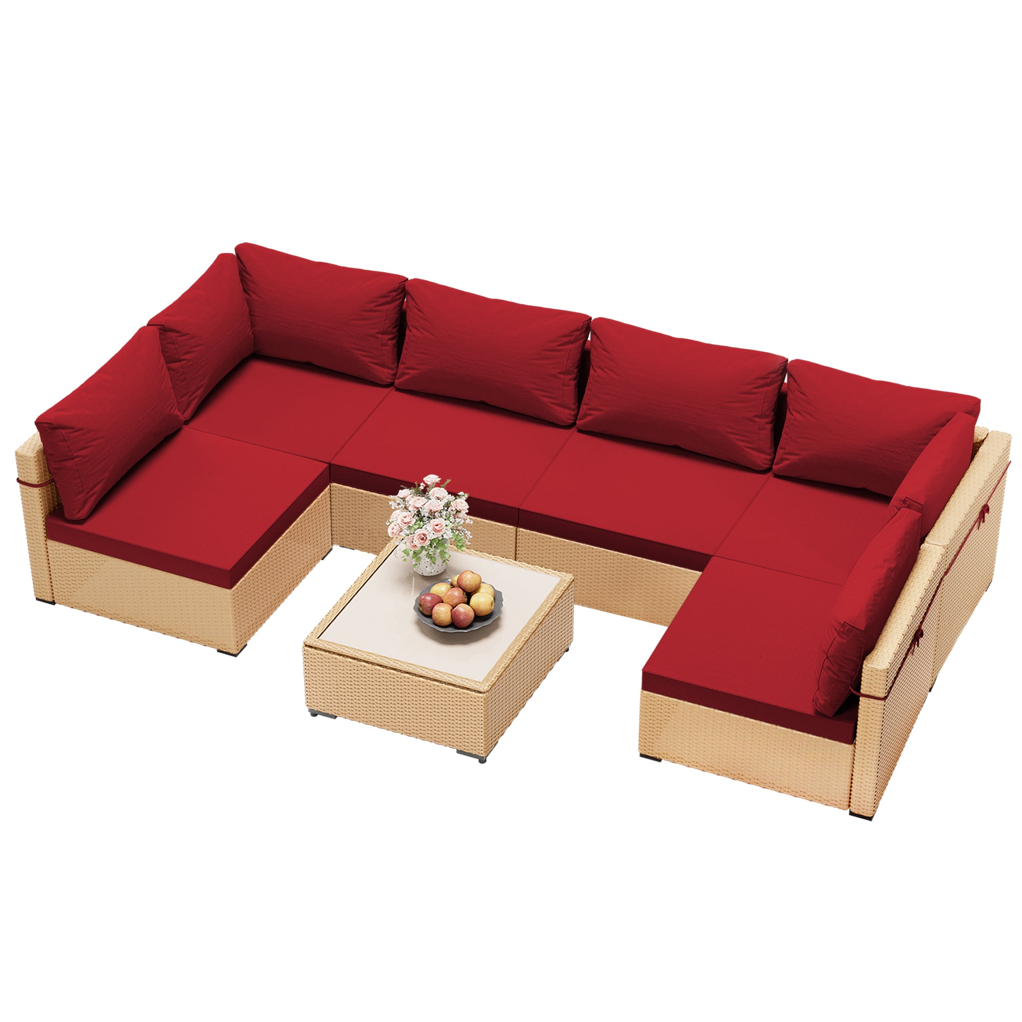 UPHA TBBE-ABC-RED Patio-Conversation-Sets - View #2