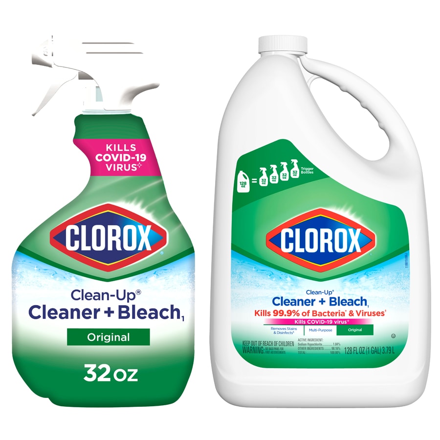  Clorox Clean-Up Cleaner With Bleach Spray Original Scent  Trigger Spray, 32 FL OZ (Pack of 4) : Health & Household