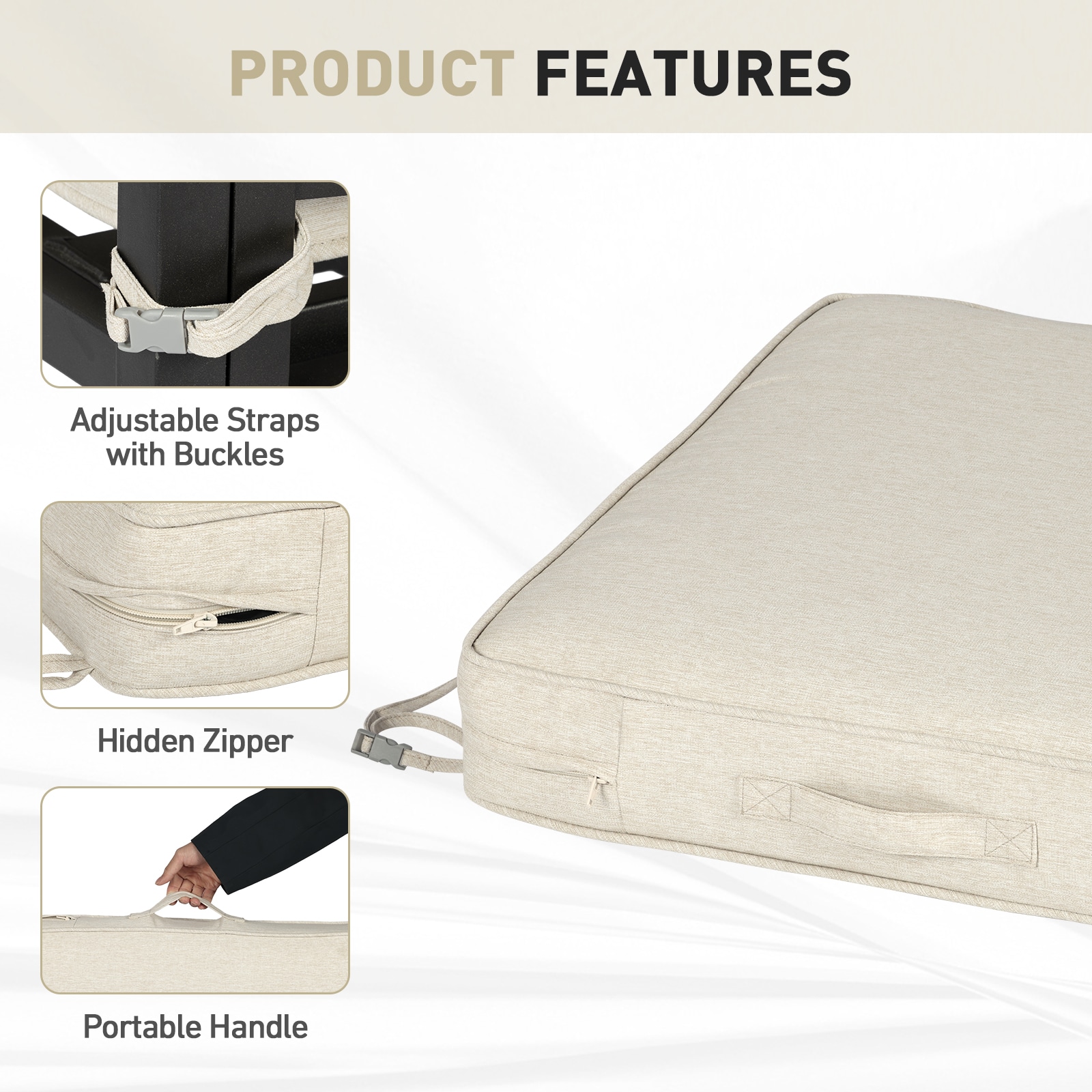 Aoodor A395-PLILI Patio-Furniture-Cushions - View #8