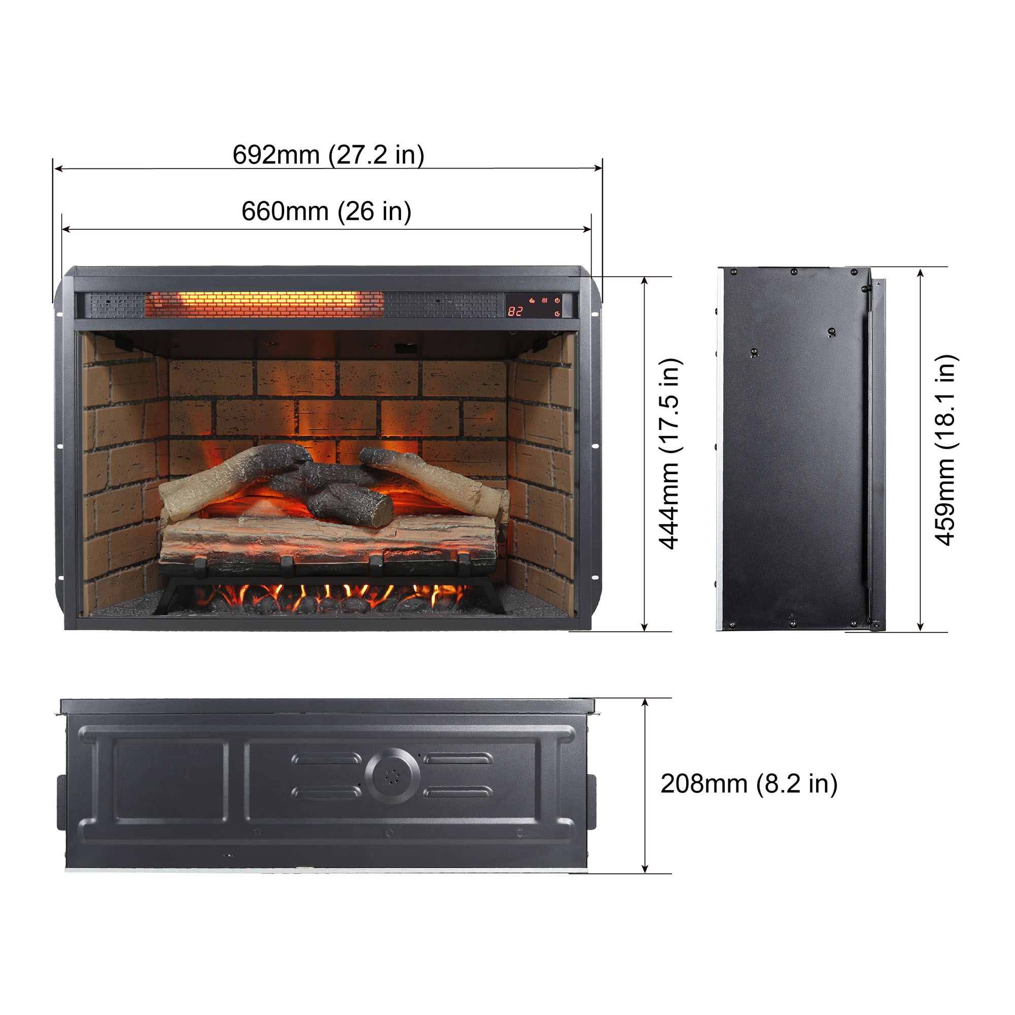 SINOFURN SYC070010GY Electric-Fireplaces - View #3