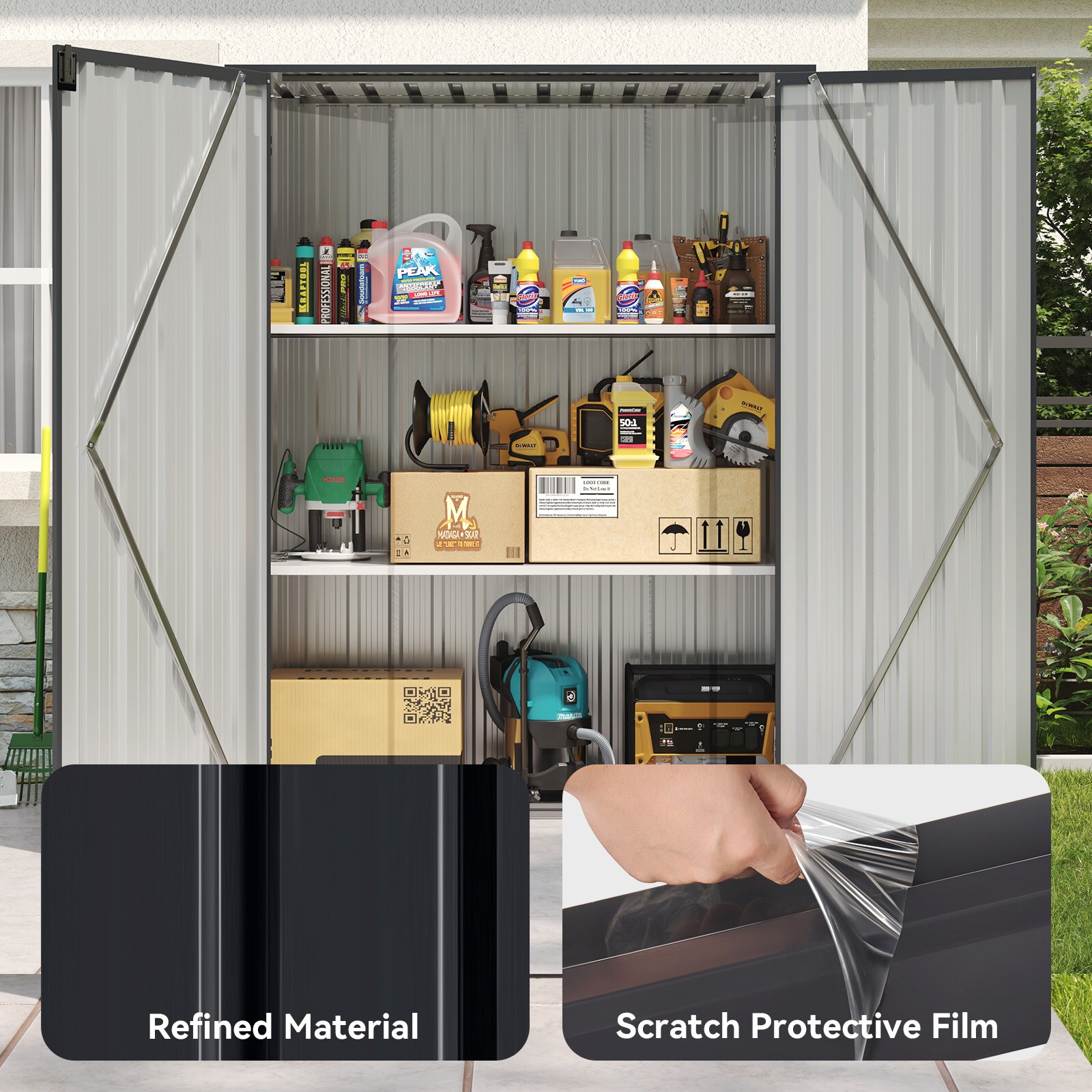 AOXUN AX-057BK54 Metal-Storage-Buildings-Sheds - View #4