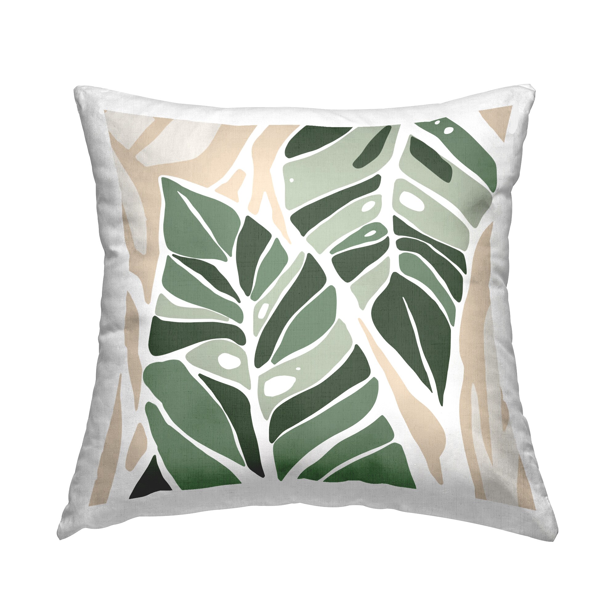 Stupell Industries PLC-588-SQW-18X18 18-in x 18-in Green Square Indoor Decorative Pillow