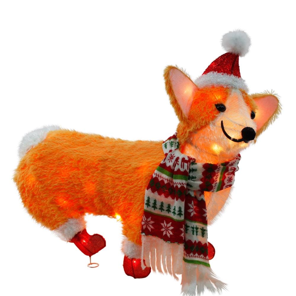 christmas tinsel corgi