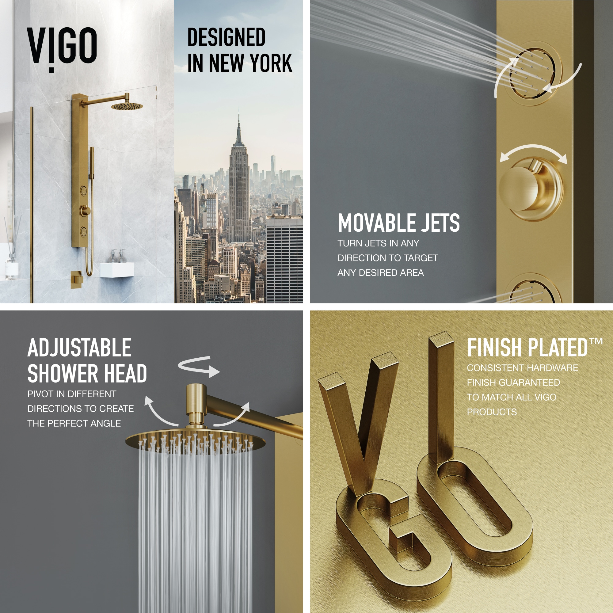 VIGO VG08016MG Fixed-Showerhead - View #5