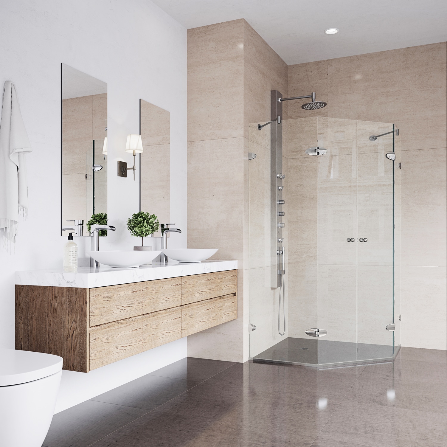 VIGO VG6063BNCL47 Alcove-Shower-Kit - View #4