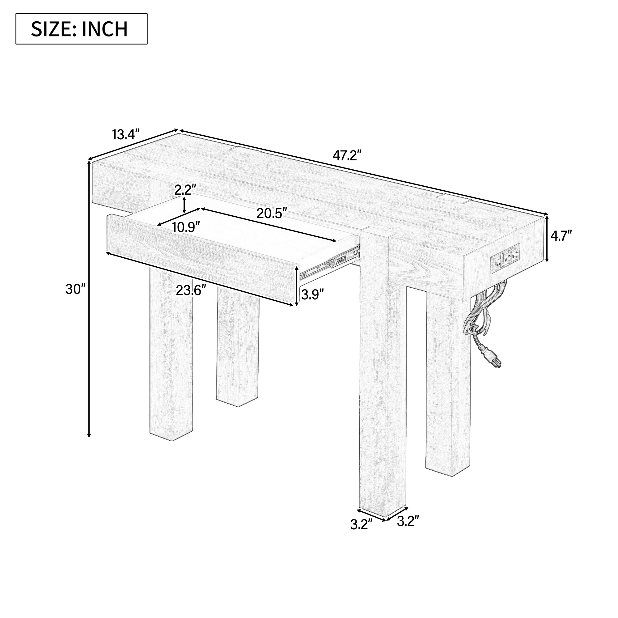 ModernLuxe L3P-N715P361518N Console-Sofa-Tables - View #2