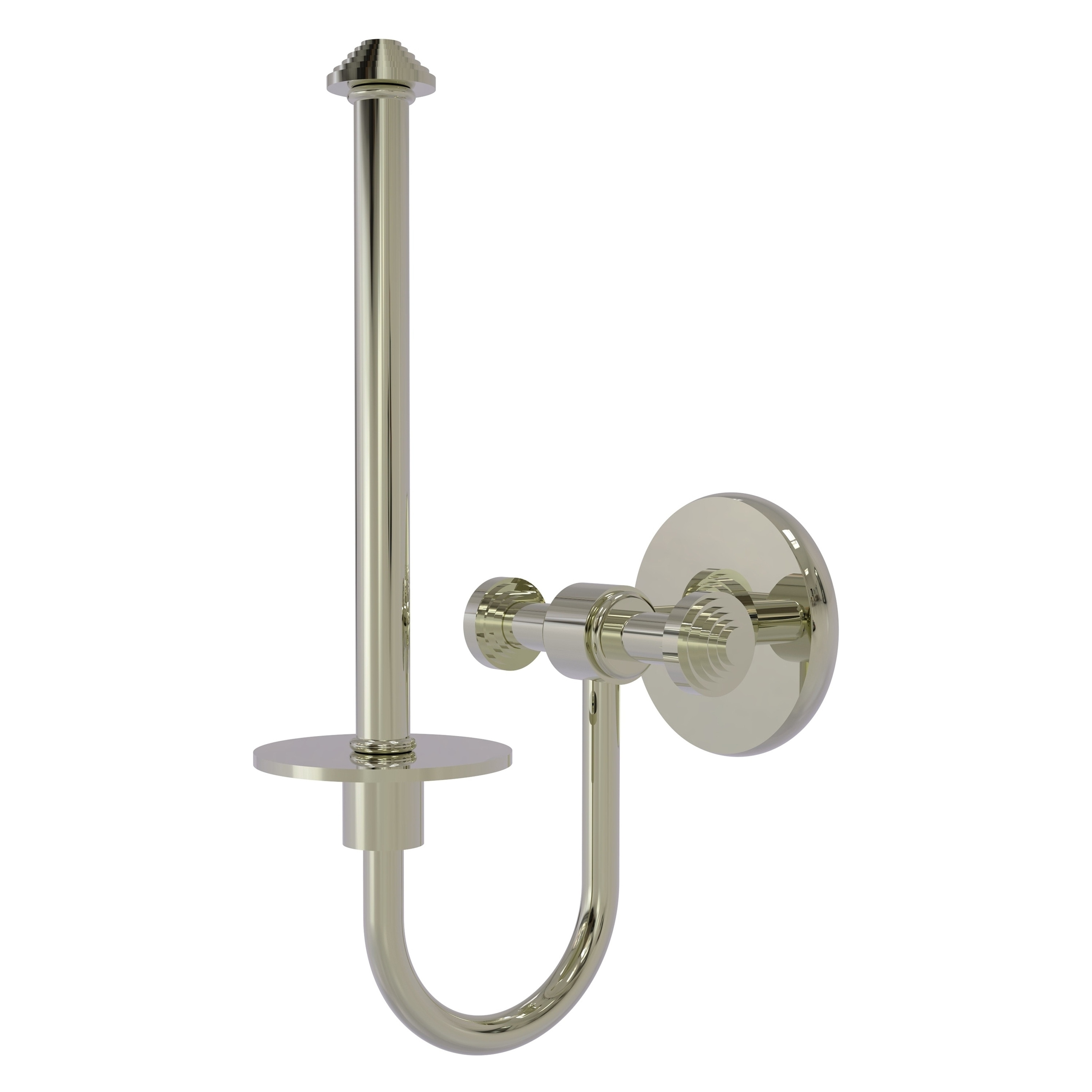 Allied Brass SB-24U-PNI Southbeach Polished Nickel Wall mount Single post Toilet Paper Holder 1 -Rolls