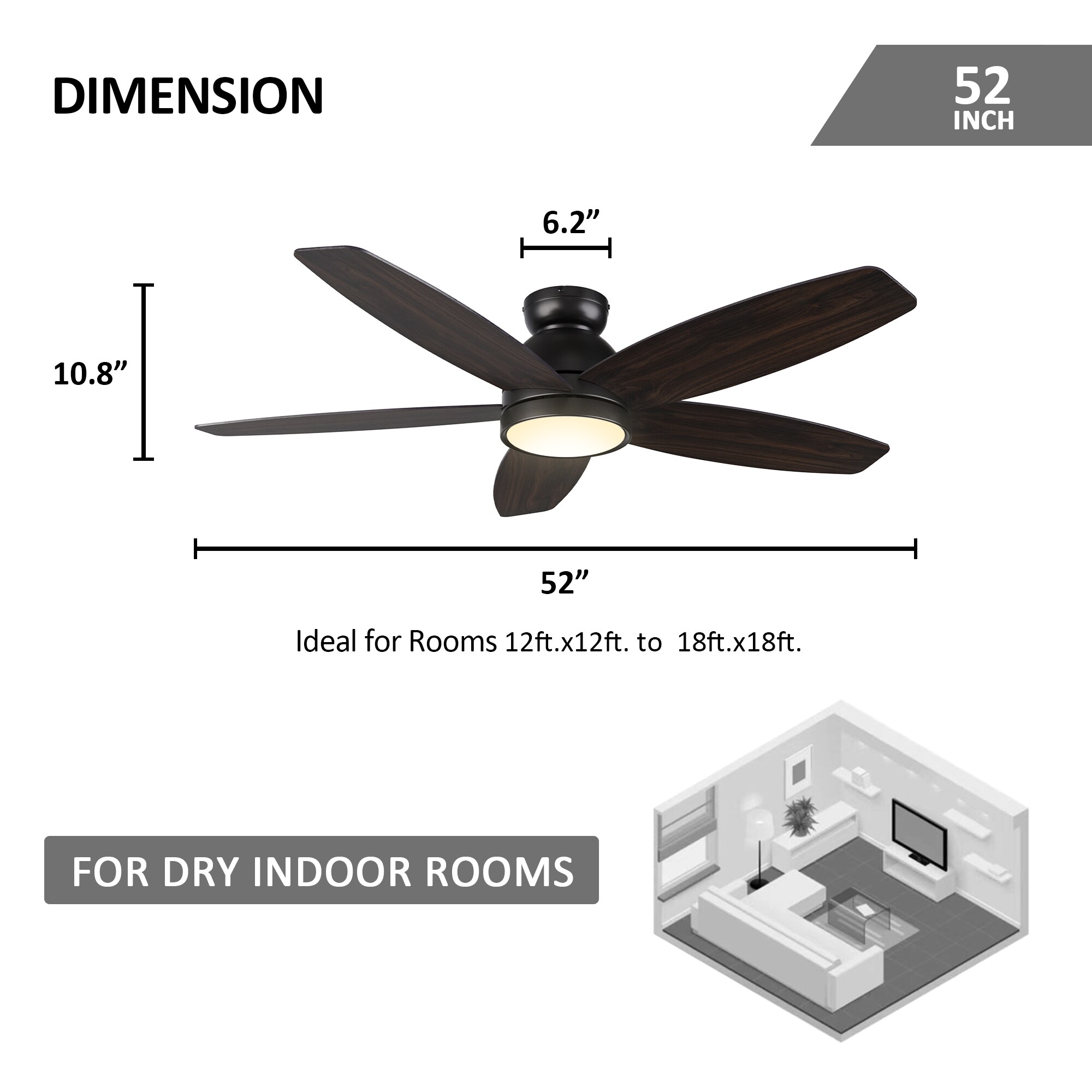 CARRO USA LCFR525Q5-L11-BG-FM Ceiling-Fans - View #9