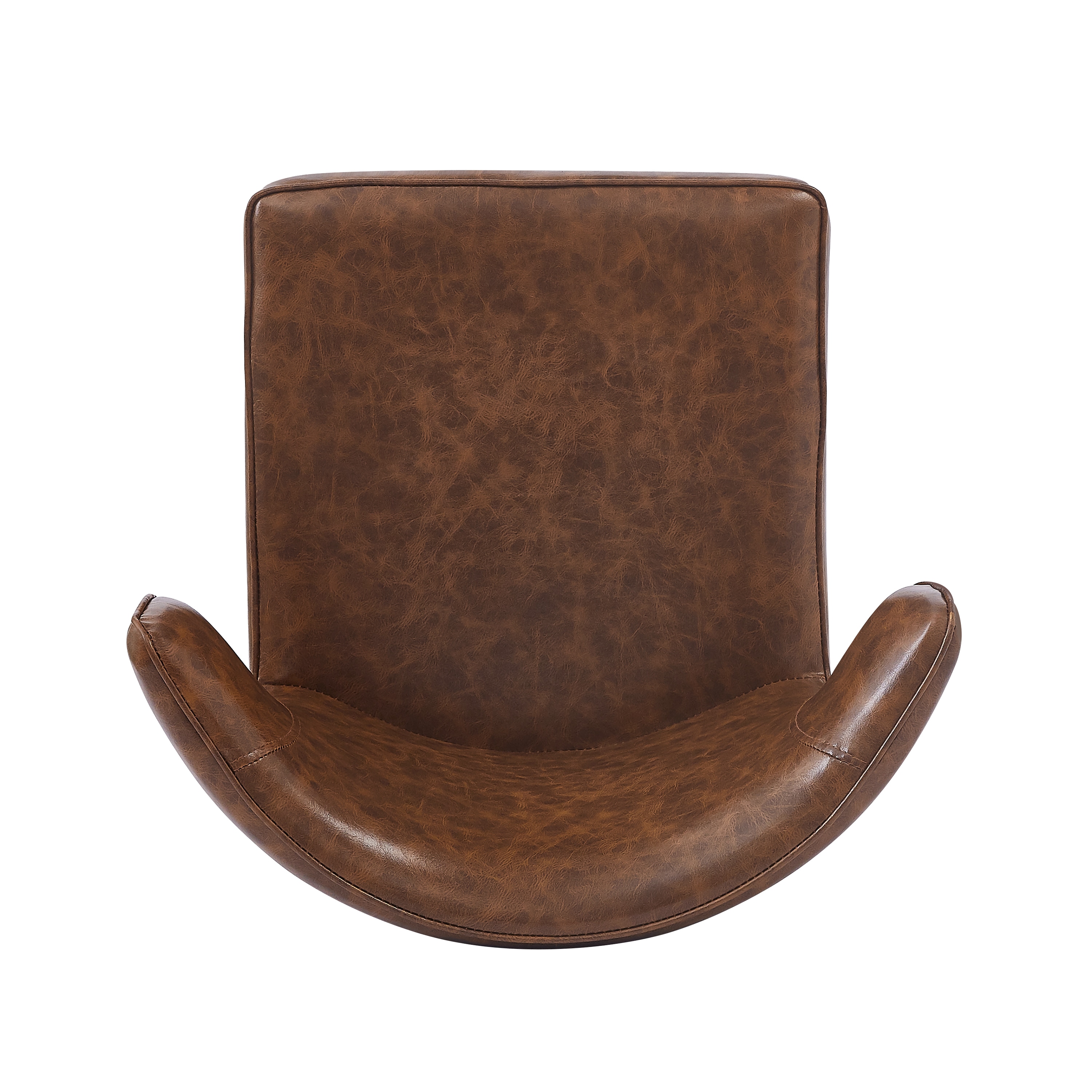 Norsans 28" Brown Faux Leather Iron Frame Counter Stool with Footrest