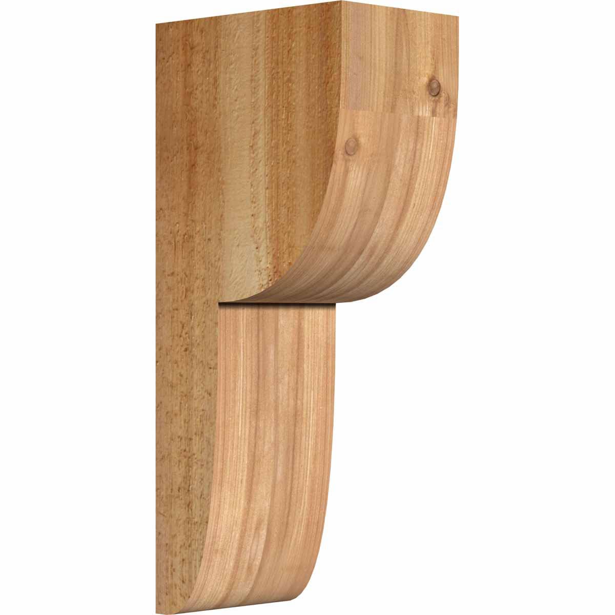 Ekena Millwork COR04X06X14CRE00RWR 4-in x 6-in x 14-in Crestline Unfinished Western red cedar Wood Paintable/Stainable Corbel