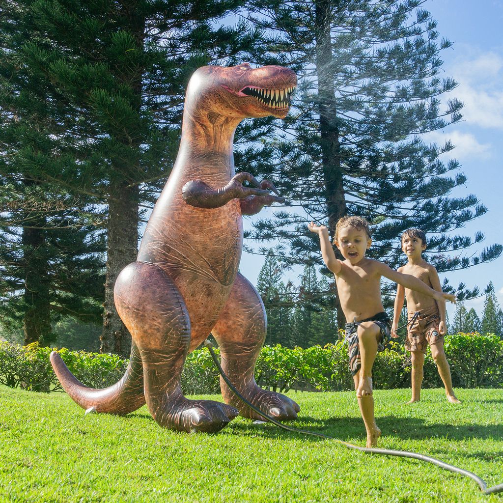 Giant Brown PVC T-Rex Sprinkler Over 6 Feet Tall