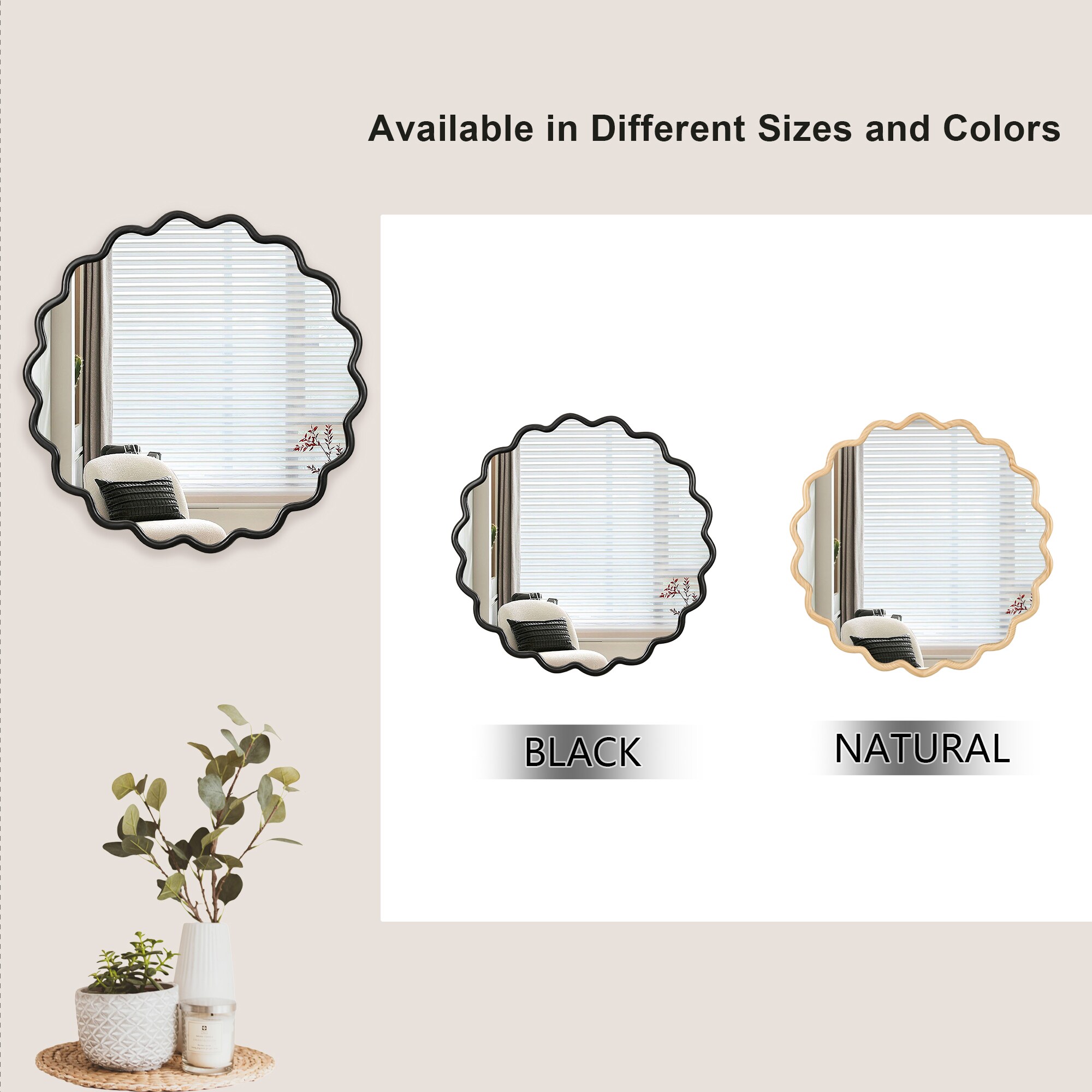 SINOFURN SYD240009BK Decor-Mirrors - View #3