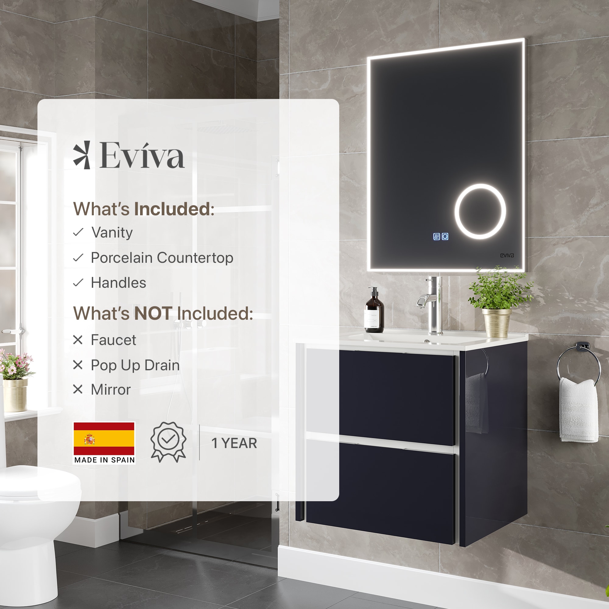 Eviva EVVN564-24DGR Bath-Vanity-Combo - View #10
