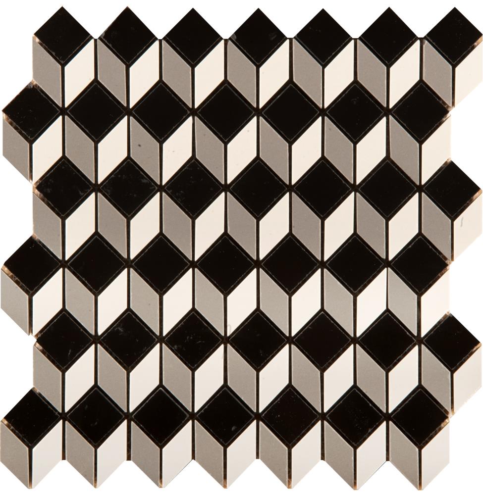 Emser F72TIMECU1112MOB Times Square 11-Pack Cube 11-in x 12-in Porcelain Border Tile (9.6096-sq. ft/ Box Only)