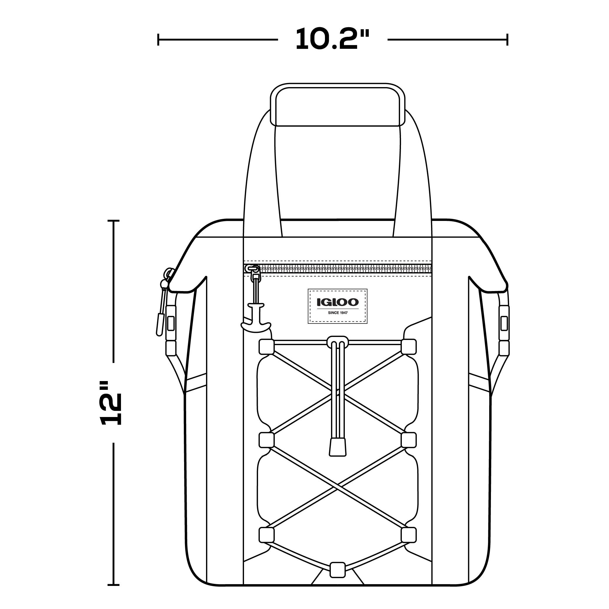 Igloo 109623 MaxCold Evergreen 18 Can Backpack Blue