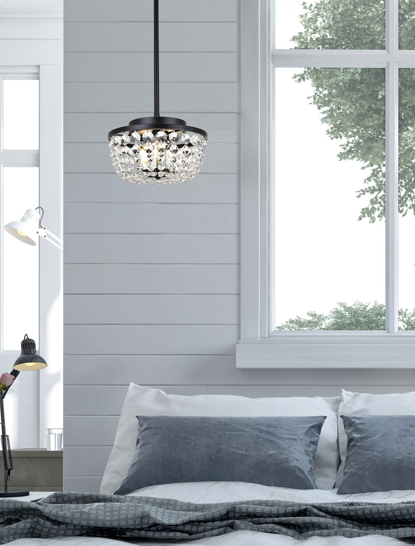 Elegant Decor HF3342D10BK Pendant-Lights - View #2