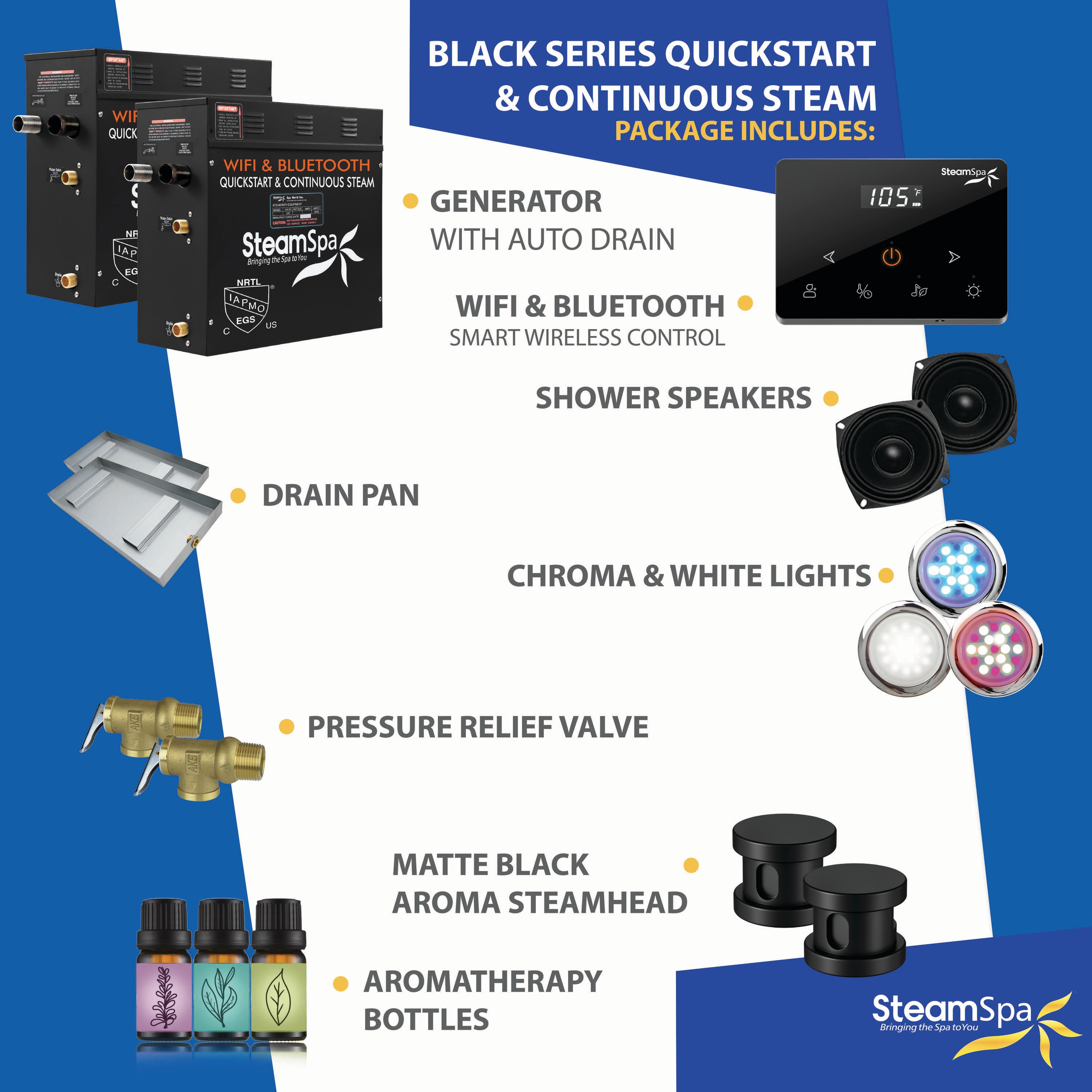 SteamSpa BKW1800BN-A Steam-Showers - View #12