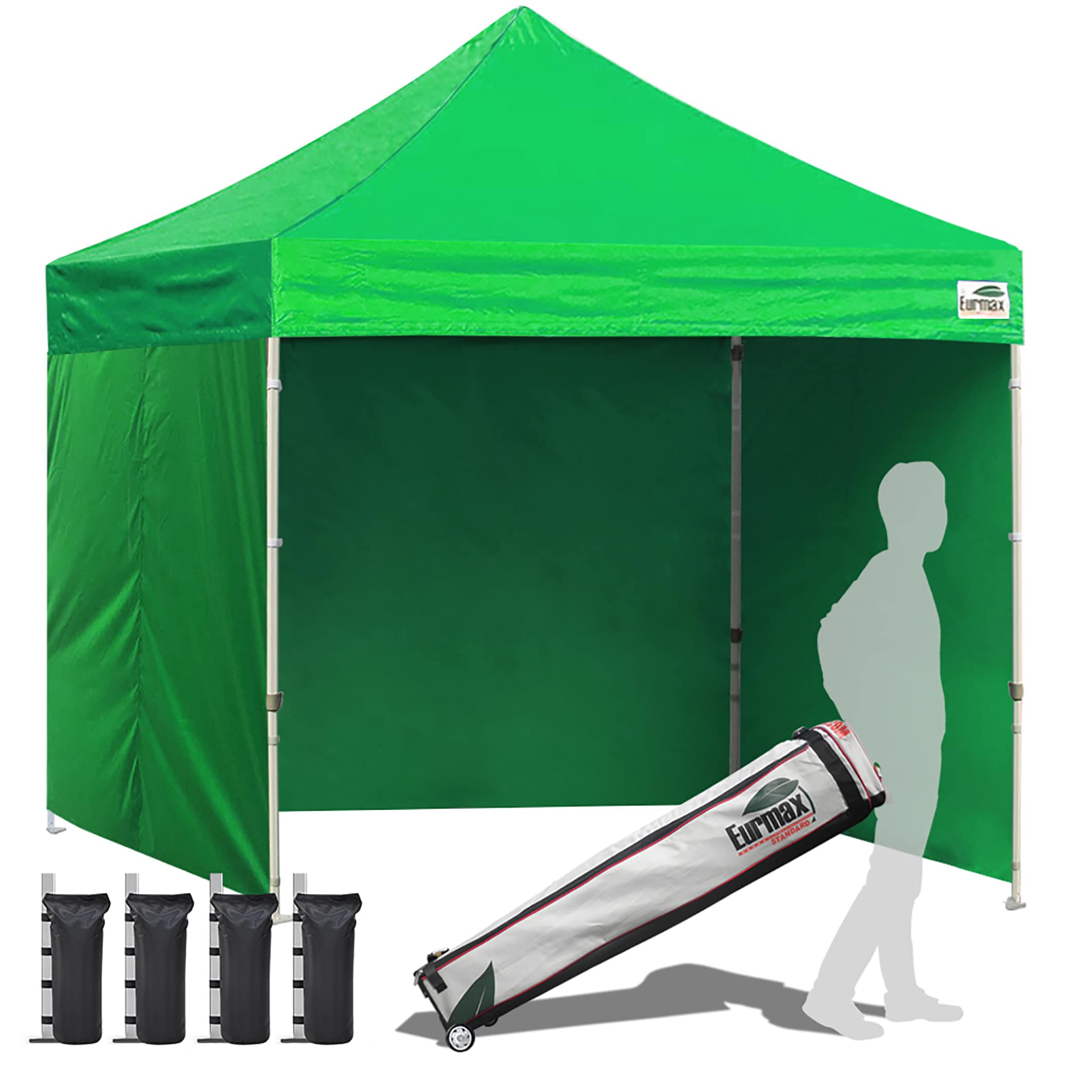 Eurmax 8-ft x 8-ft Square Kellygreen Pop-up Canopy in the Canopies ...