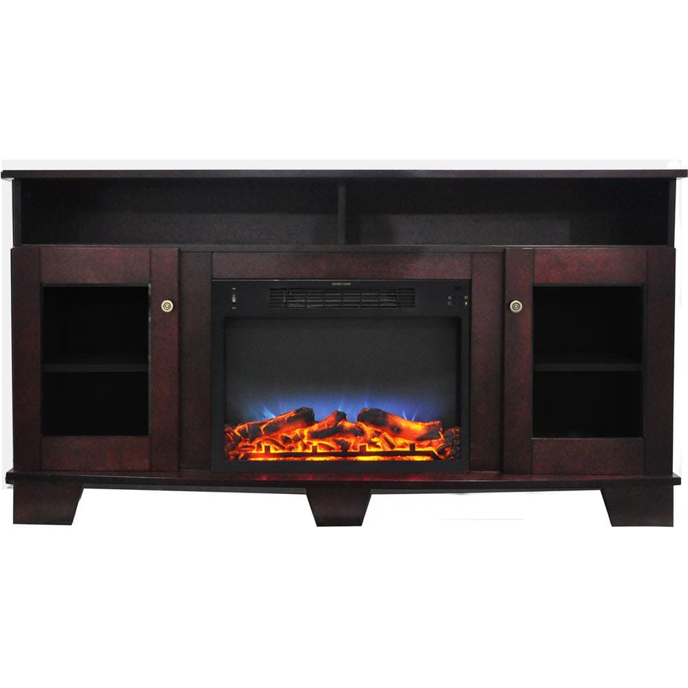 Cambridge 59.1-in W Mahogany Fan-Forced Electric Fireplace CAM6022-1MAHLED Uae Electronic uaeelectronic.com