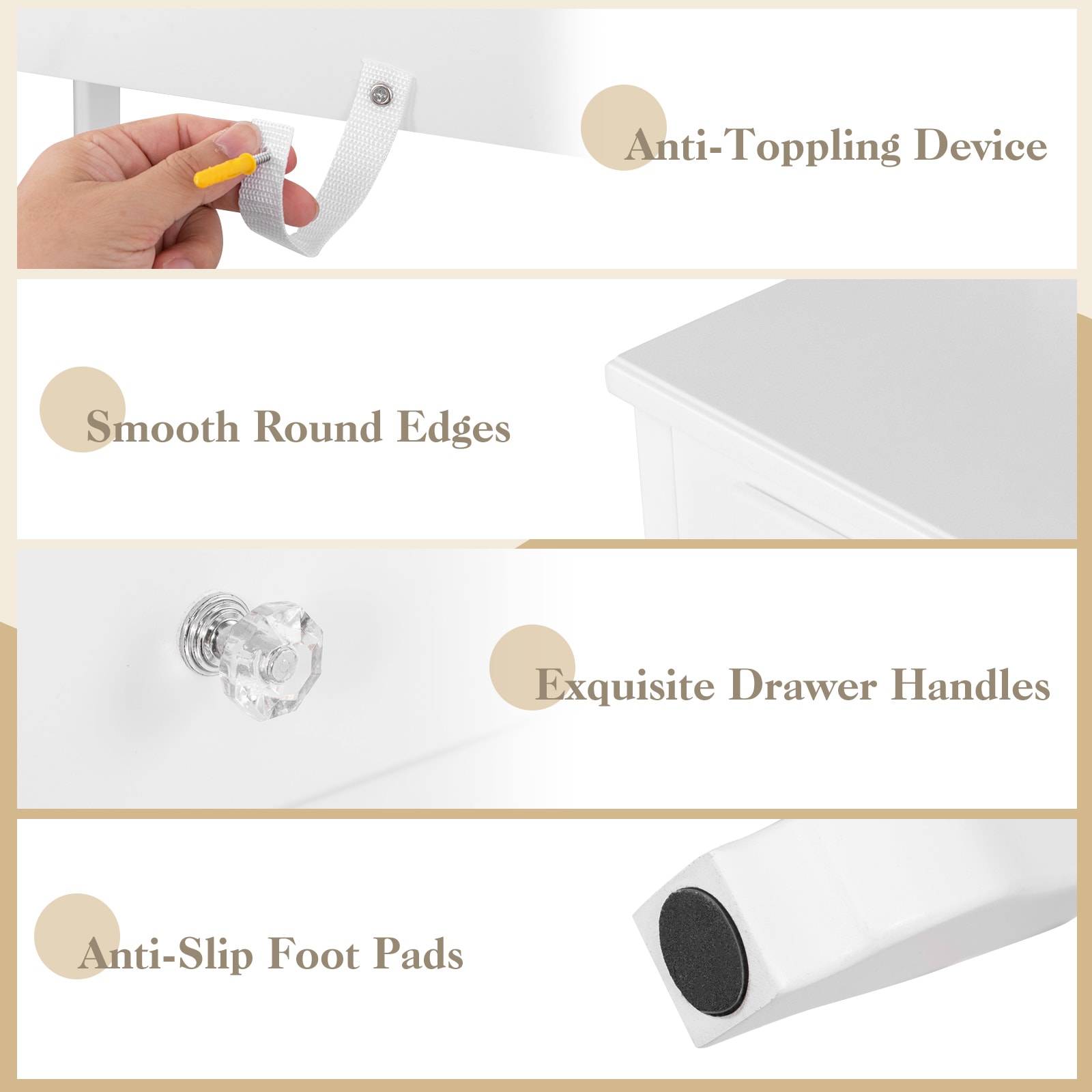 Fenbeli QLLSFENH169 Bedroom-Vanities - View #5