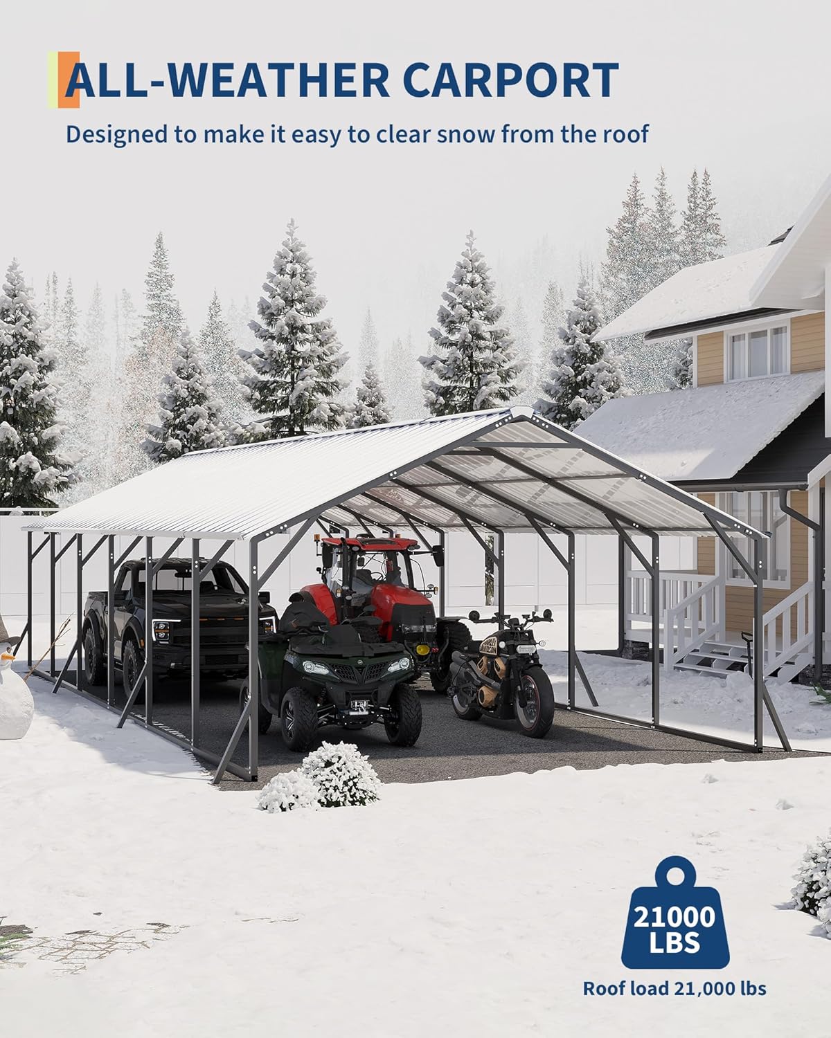 IdealHouse JOEY-M6IS38TGCV4L Carport-Covers - View #5