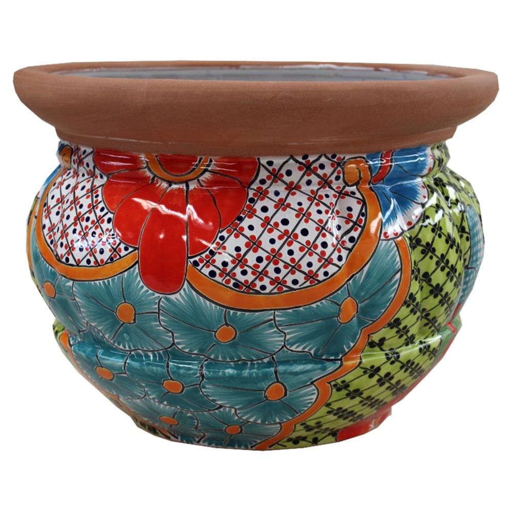 B ARTE BICENTENARIO RC2606 Round 11.5-in W Large Multiple Colors/Finishes Ceramic Planter With Drainage Holes