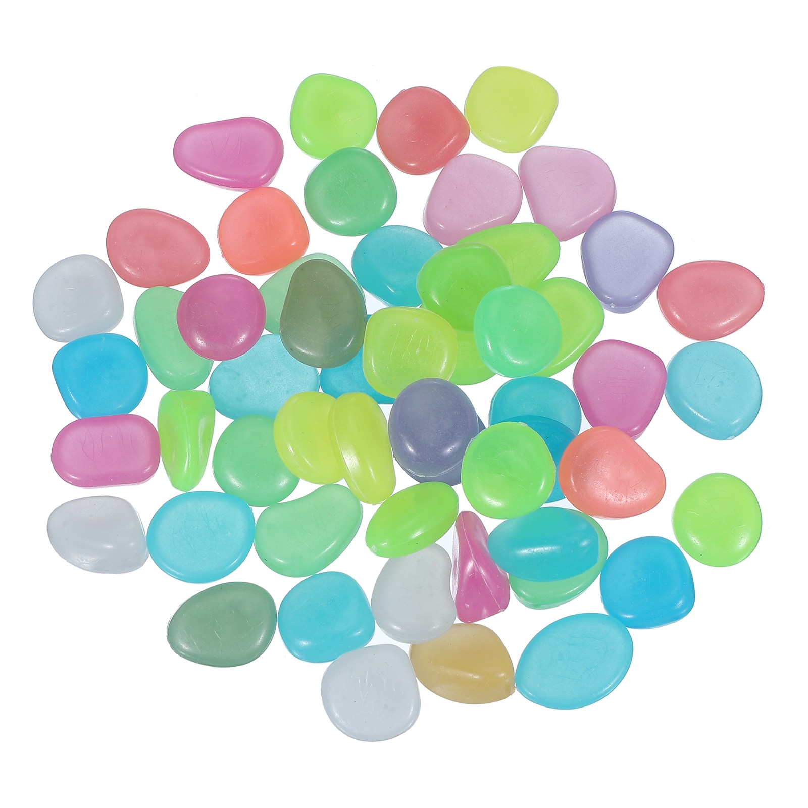 PATIKIL - 100pcs Glowing Stones Glow in the Dark Rocks for Indoor Outdoor Fish Tank Decorations G...