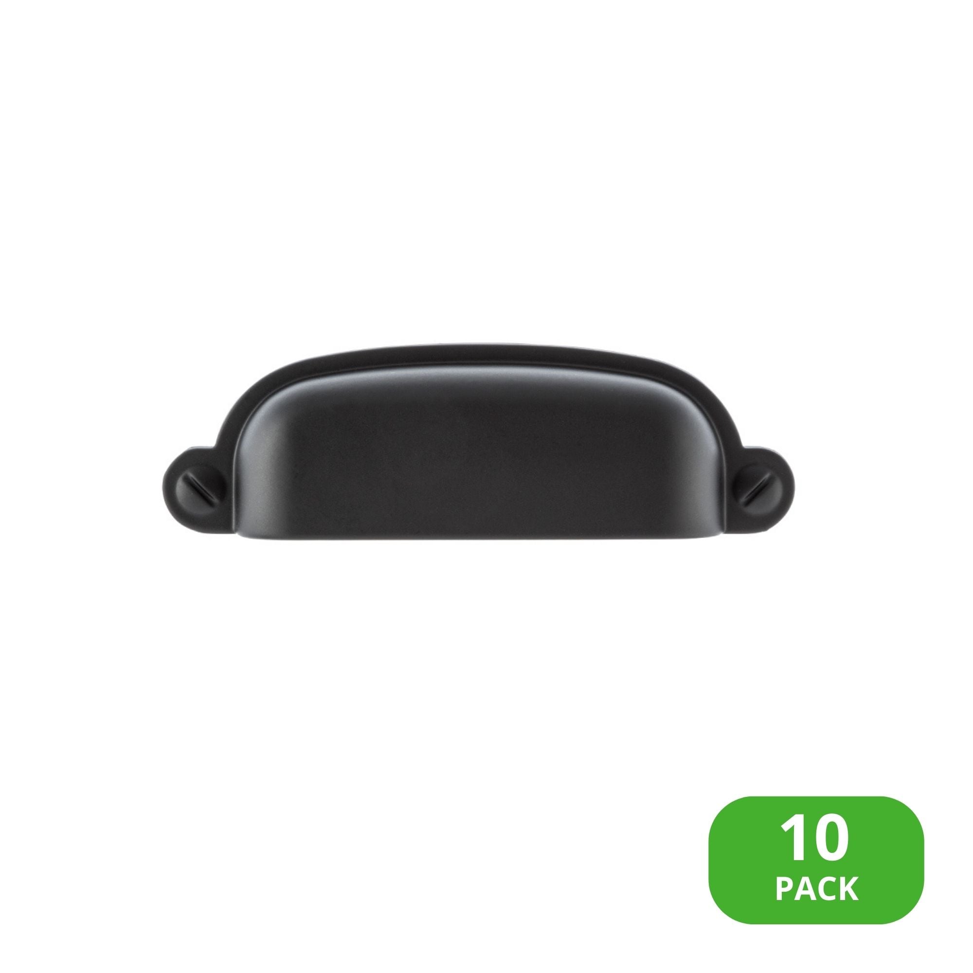 Sumner Street Home Hardware RL022450 Garner 2-3/4-in , 70mm Center to Center Matte Black Oval Cup 10 -Pack