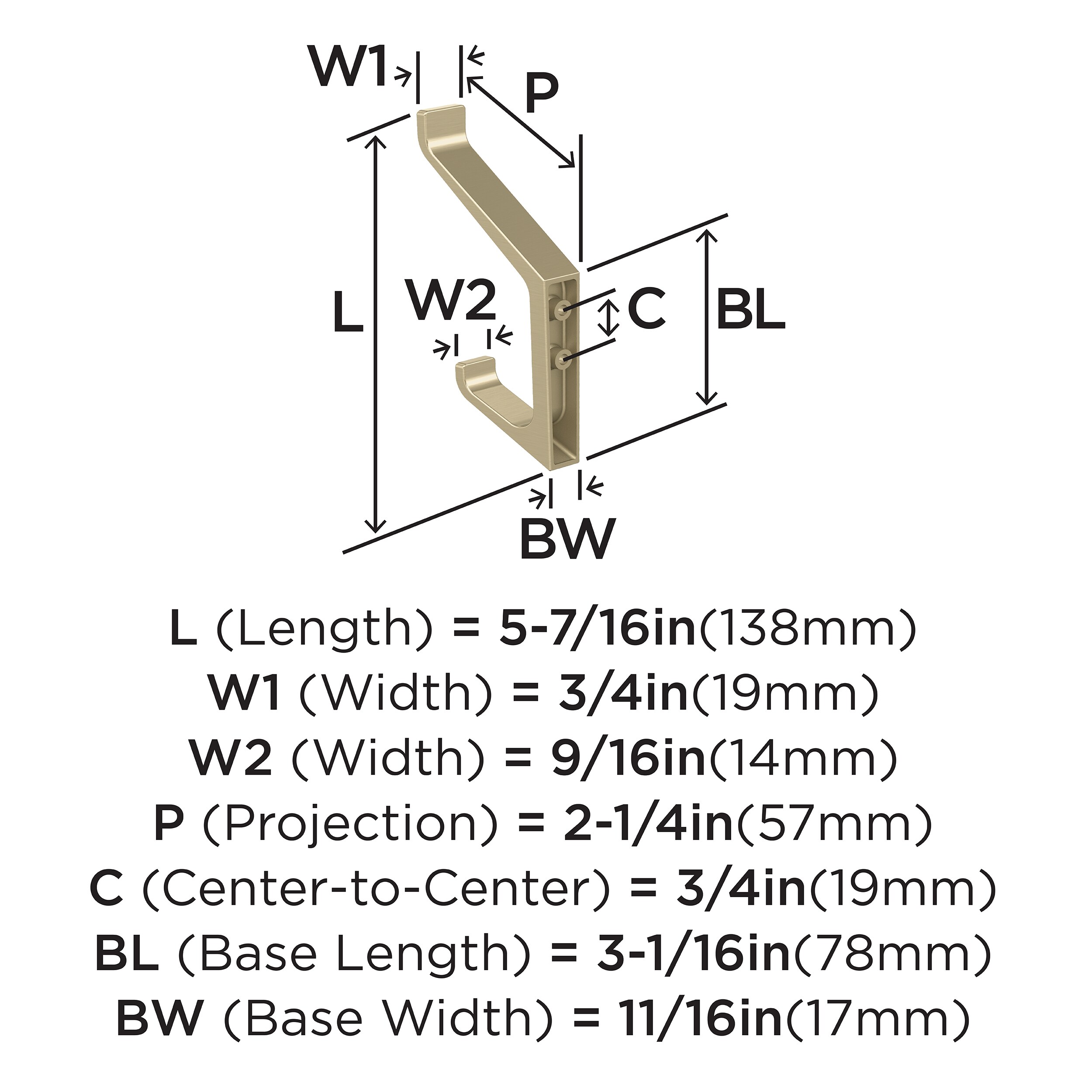 Amerock H37003BBZ Decorative-Wall-Hooks - View #4