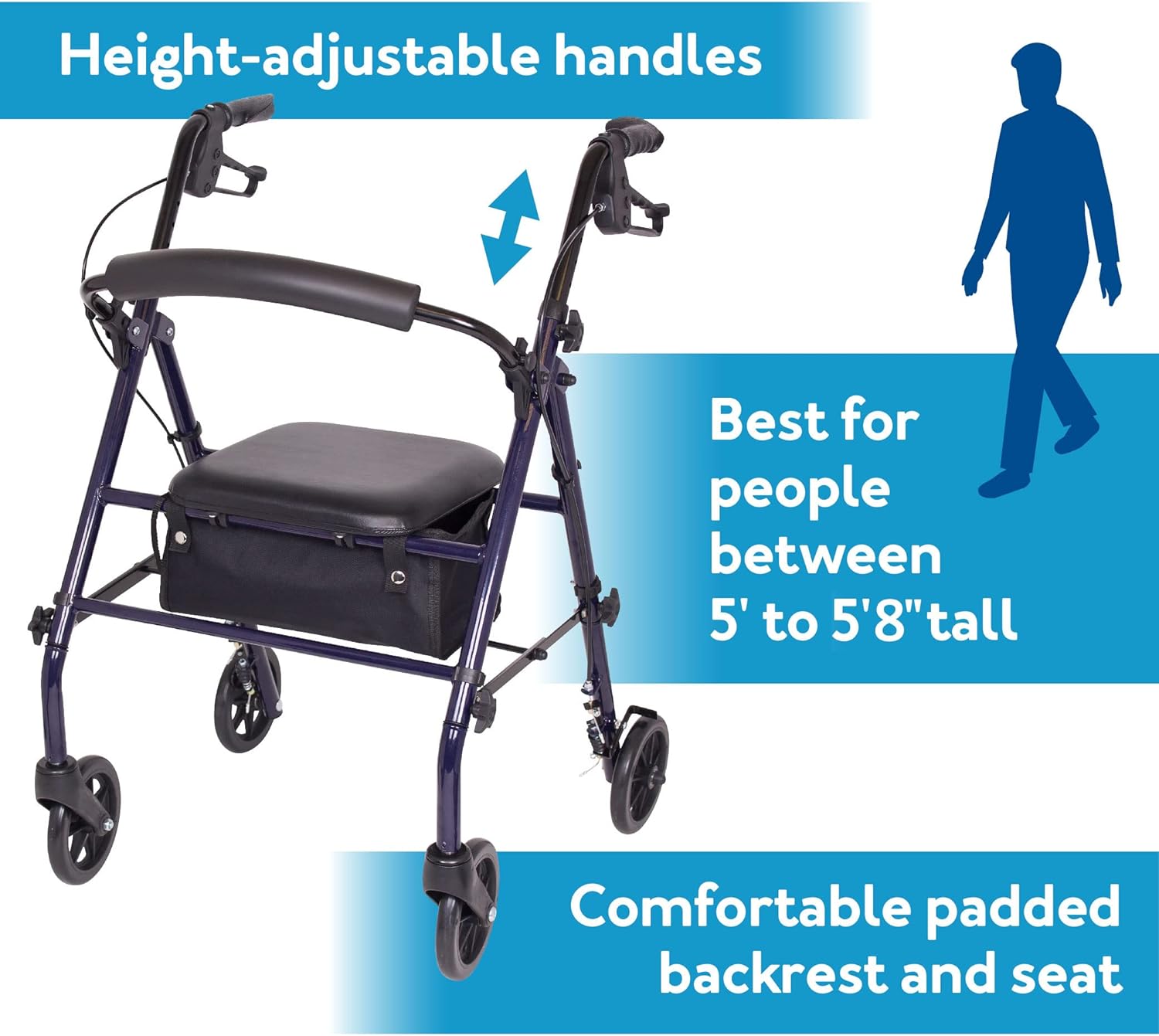 Carex Health Brands FGA22100 0000 Walkers-Wheelchairs-Rollators - View #2