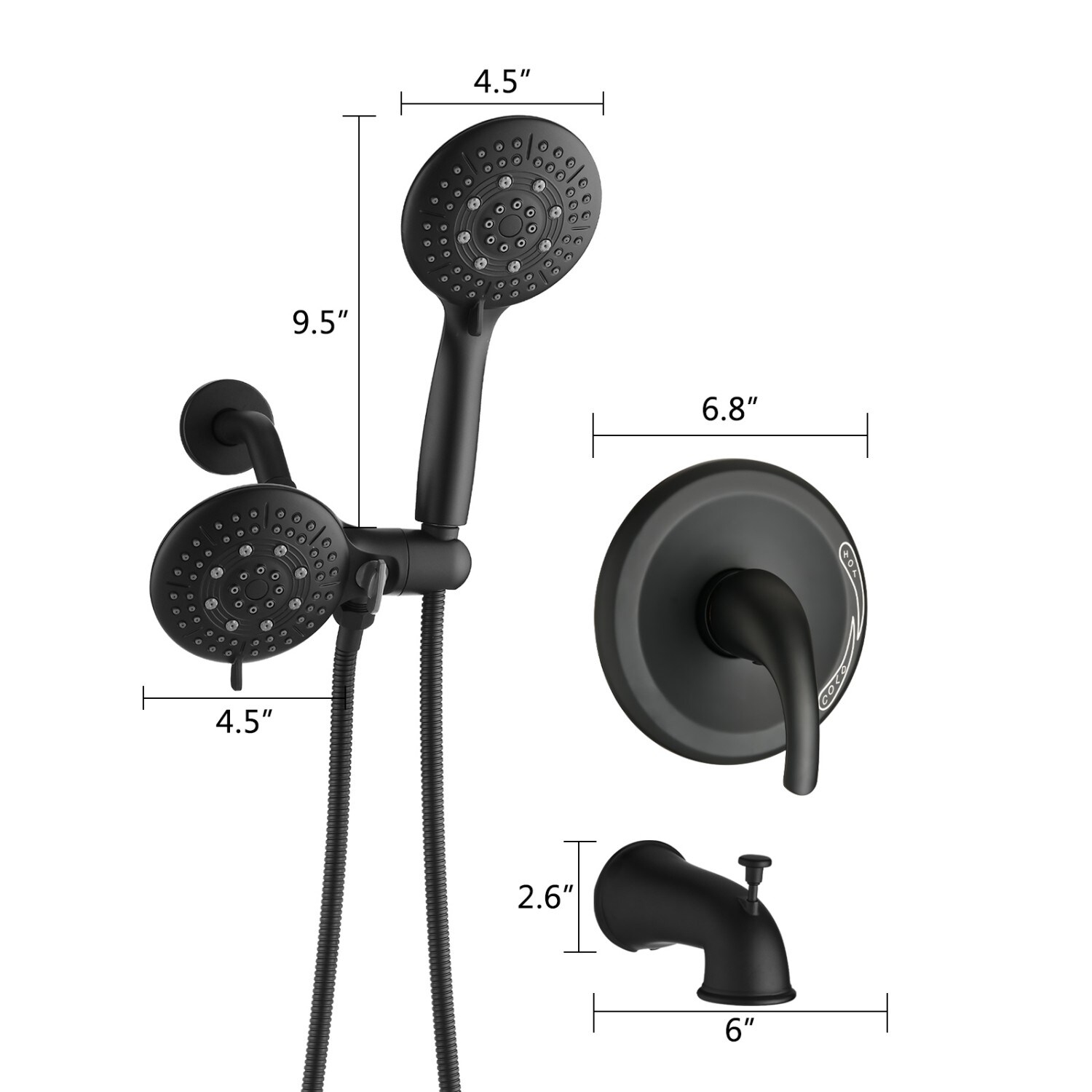 LUCKY ONE LO-KE465913P Showerhead-Bar-Panels - View #5
